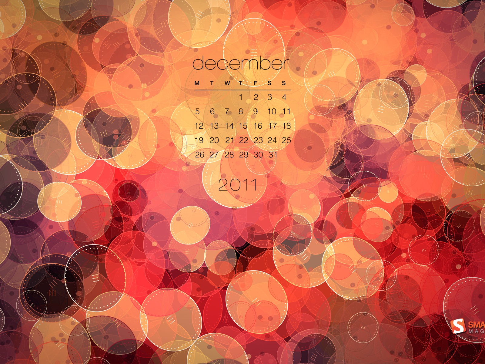 December 2011 Calendar wallpaper (1) #13 - 1600x1200