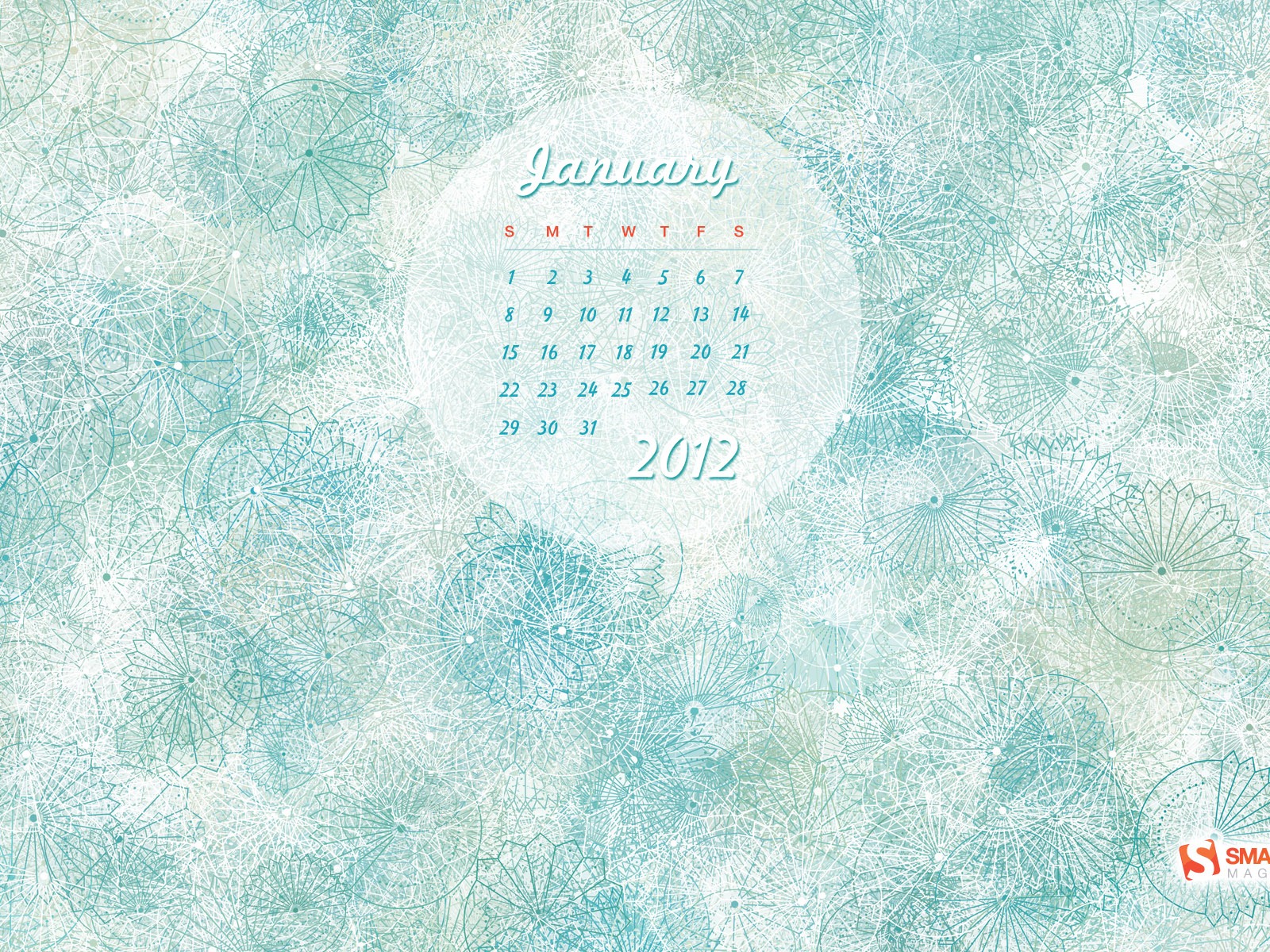 2012年1月 月曆壁紙 #9 - 1600x1200