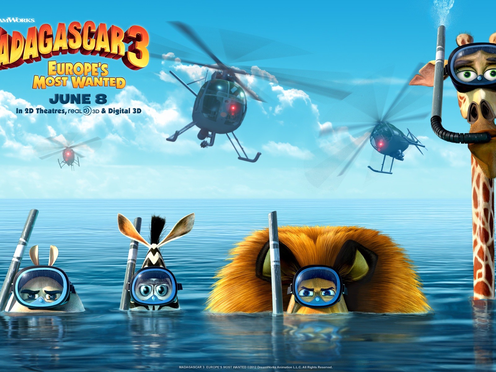 Madagascar 3: Europe's Most Wanted 馬達加斯加3：歐洲大圍捕 高清壁紙 #10 - 1600x1200