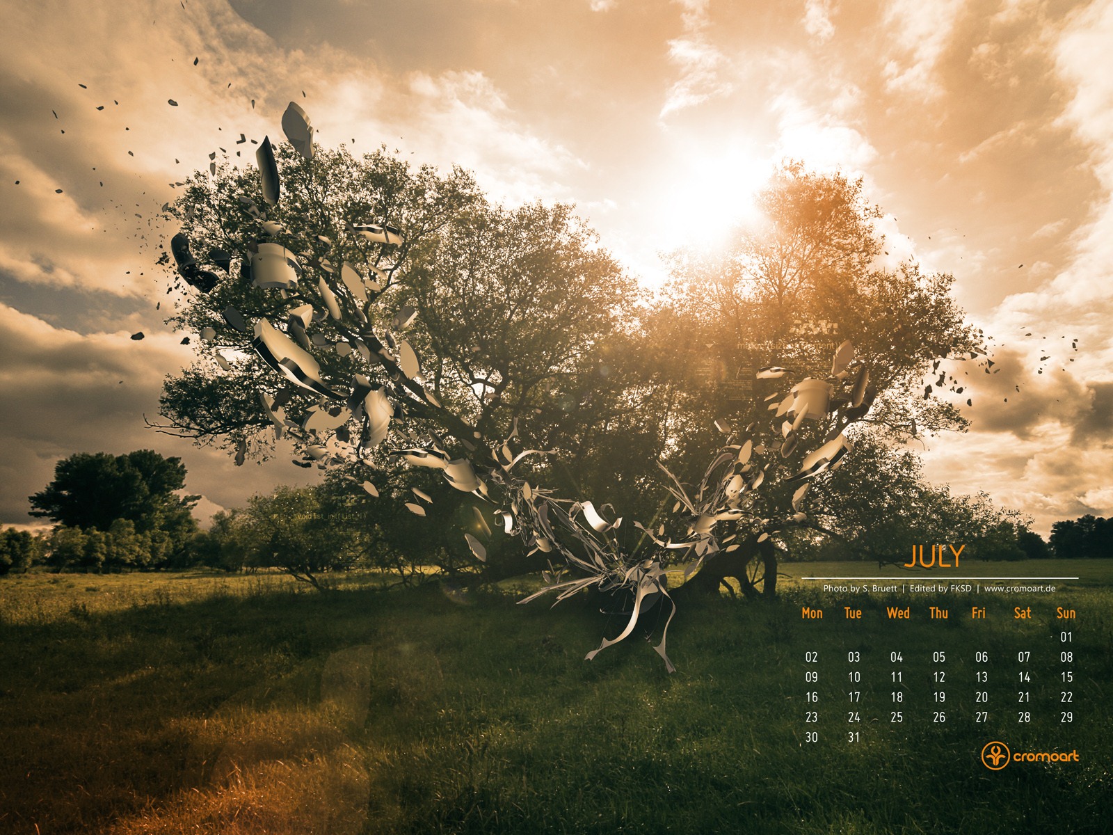 Juli 2012 Kalender Wallpapers (2) #19 - 1600x1200