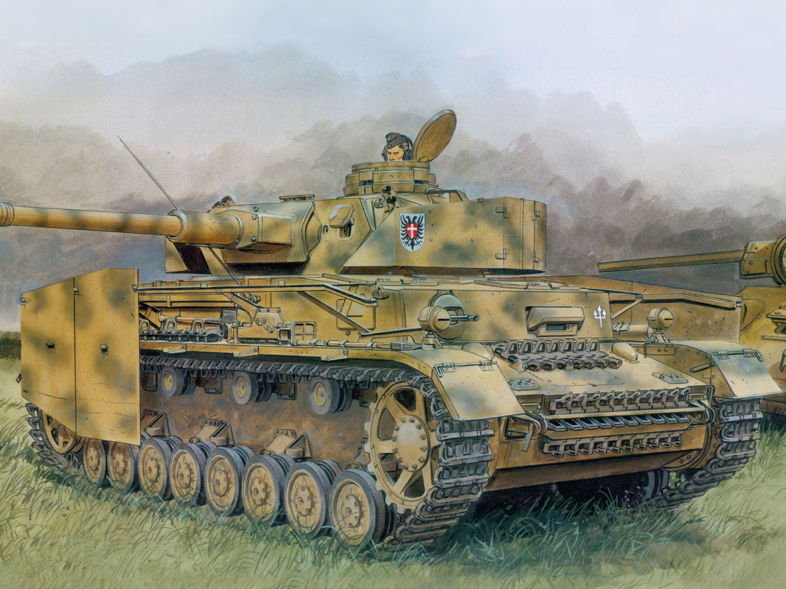 Military tanks, armored HD painting wallpapers #14 - 1600x1200