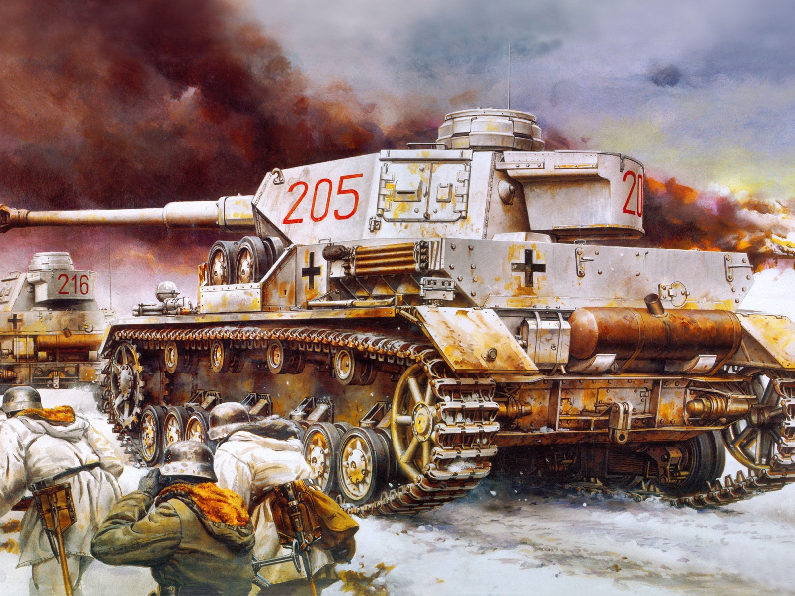 軍事坦克裝甲 高清繪畫壁紙 #15 - 1600x1200