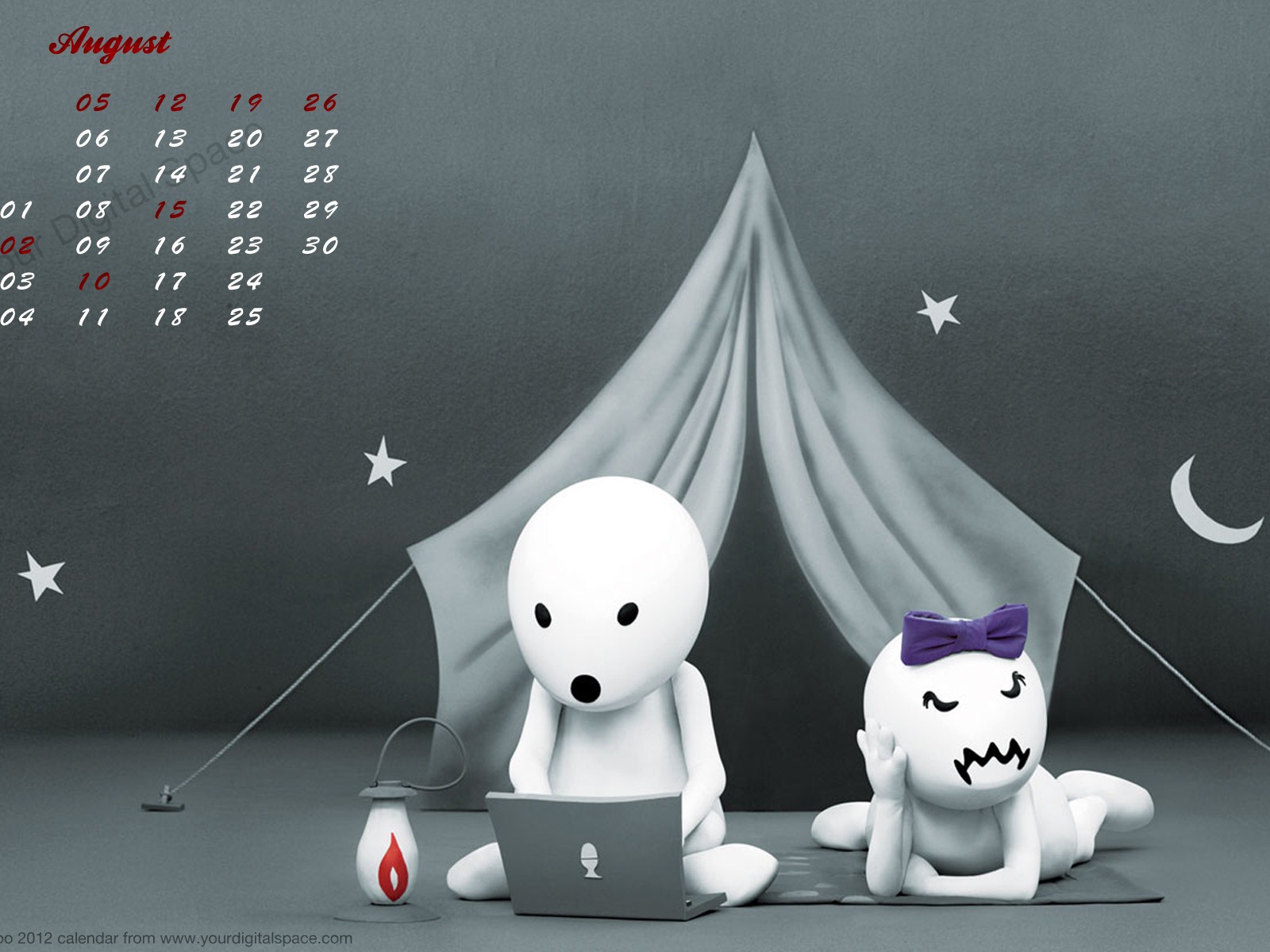 2012年8月 月曆壁紙(二) #19 - 1600x1200
