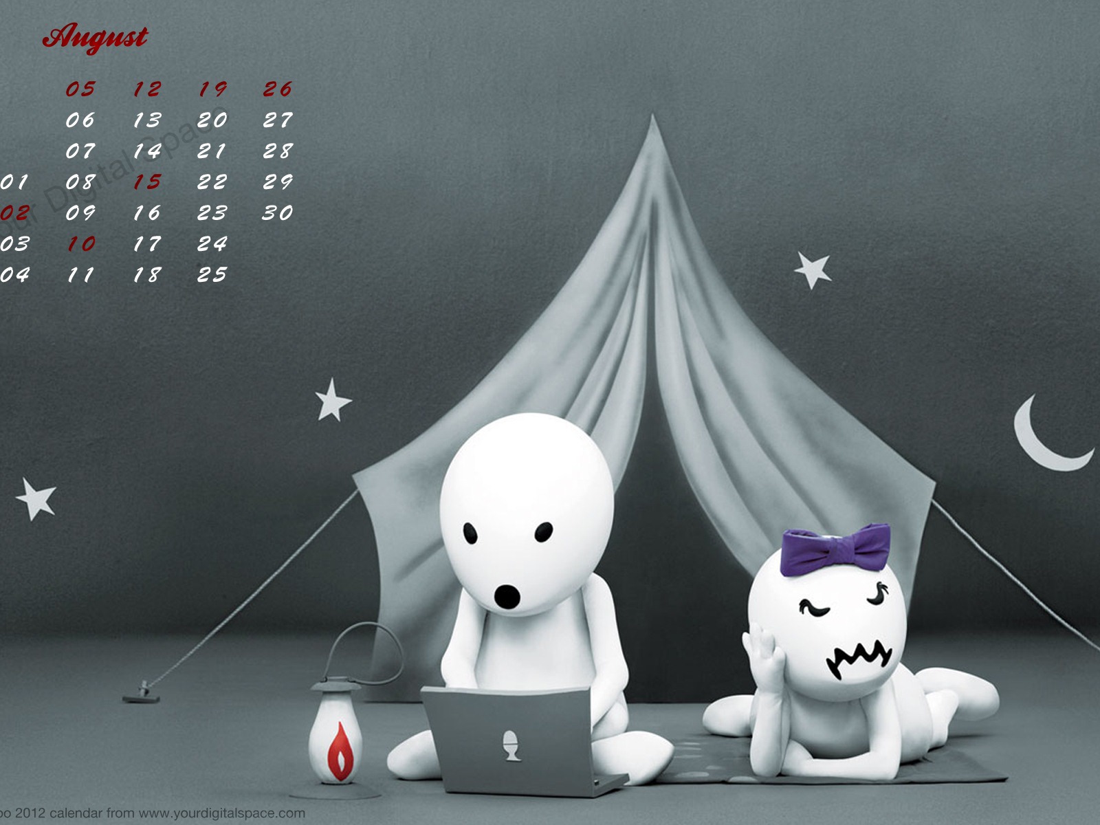 August 2012 Calendar wallpapers (2) #19 - 1600x1200