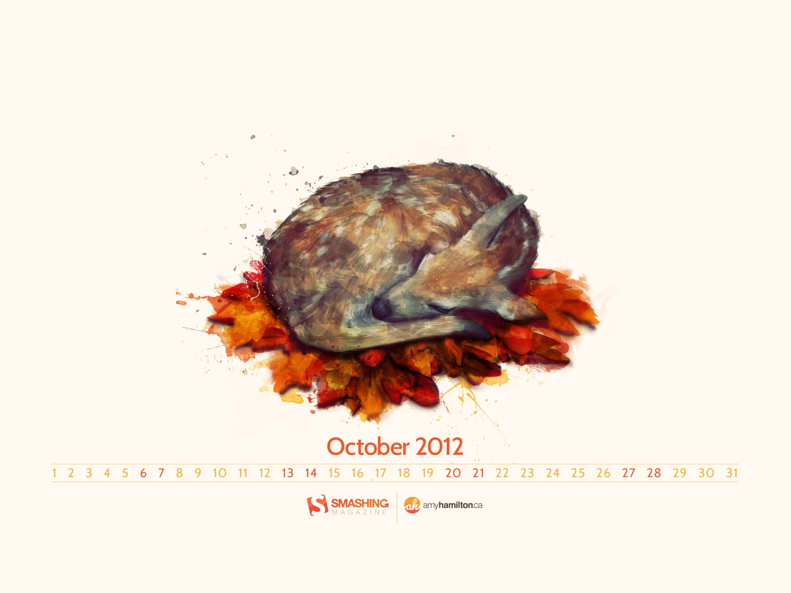 2012年10月 月曆壁紙(一) #4 - 1600x1200