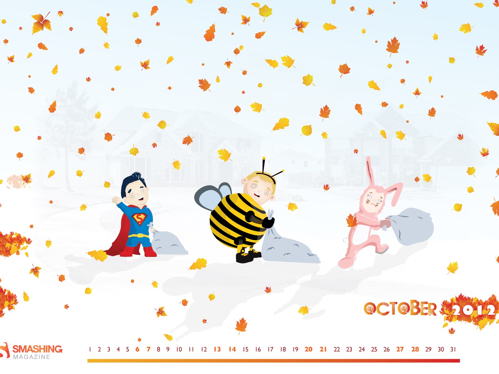 Oktober 2012 Kalender Wallpaper (2) #7 - 1600x1200