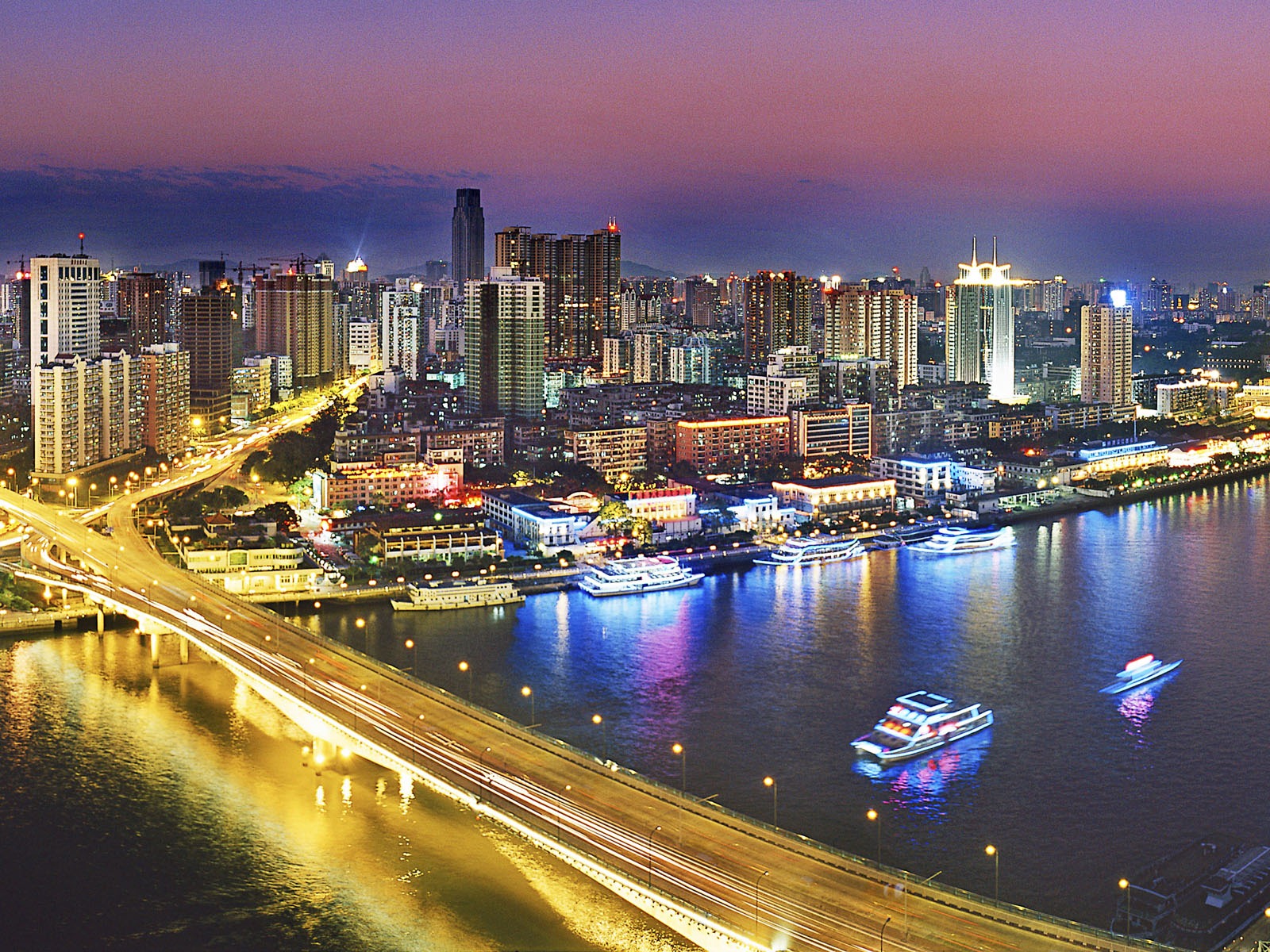 Windows 8 官方全景主題壁紙，城市風光，大橋，地平線 #14 - 1600x1200