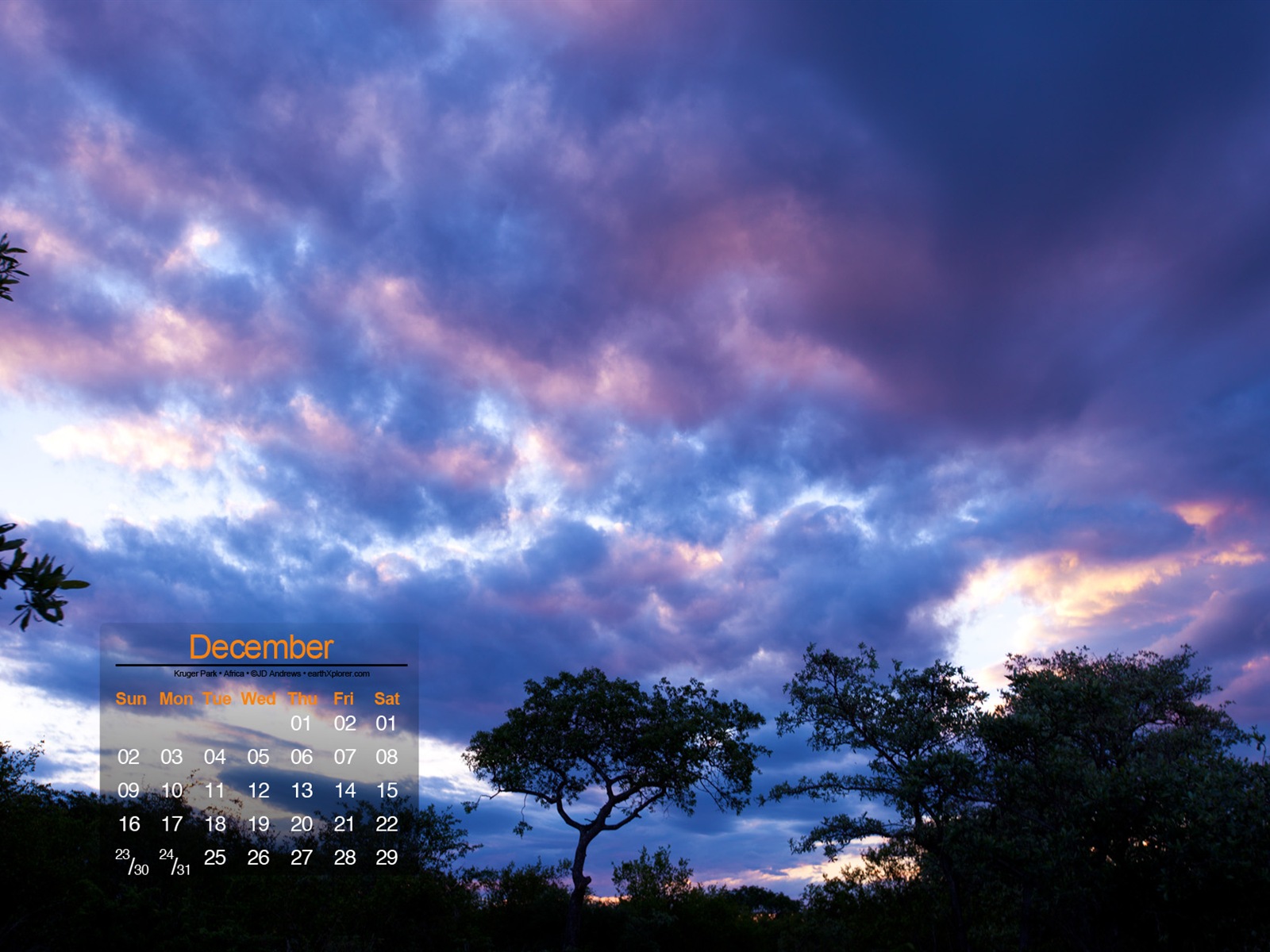 2012年12月 月曆壁紙(一) #4 - 1600x1200