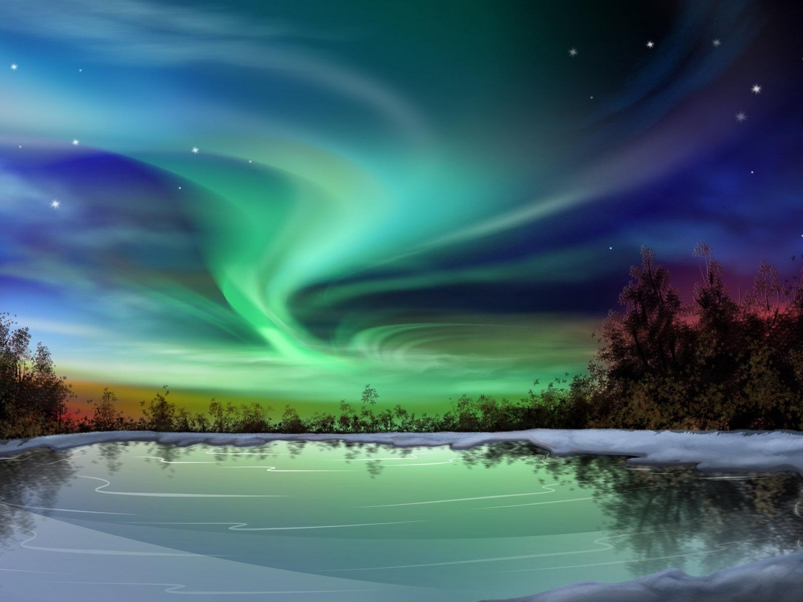 Natural wonders of the Northern Lights HD Wallpaper (2) #25 - 1600x1200