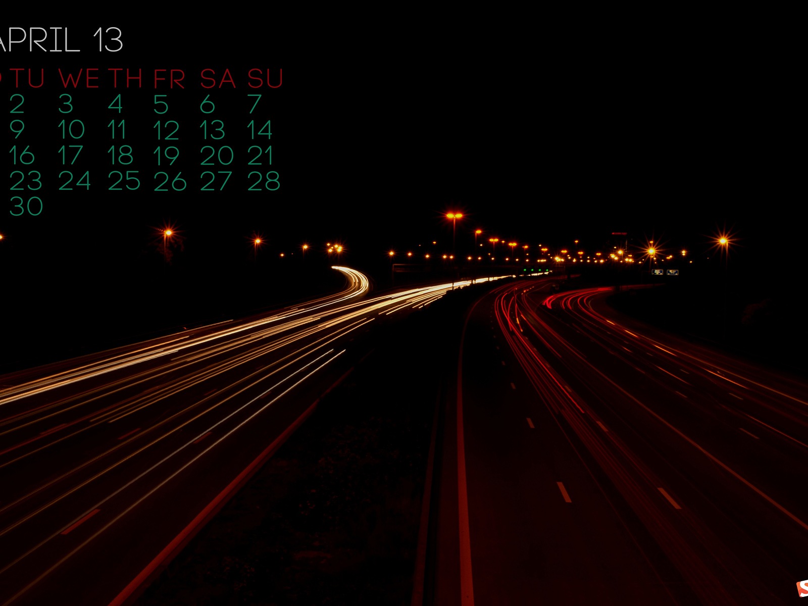 2013年4月 月曆壁紙(二) #3 - 1600x1200