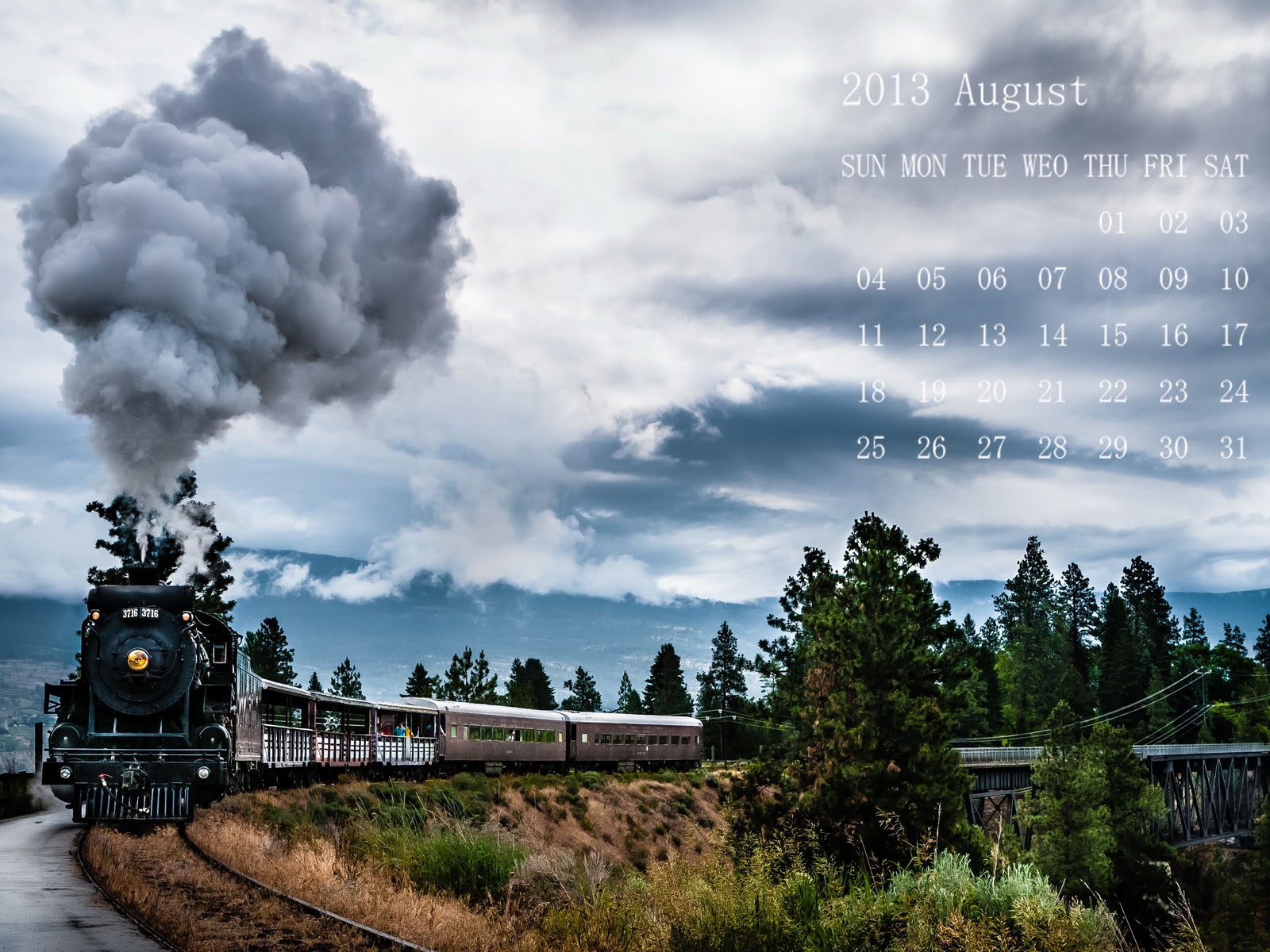 August 2013 calendar wallpaper (1) #6 - 1600x1200
