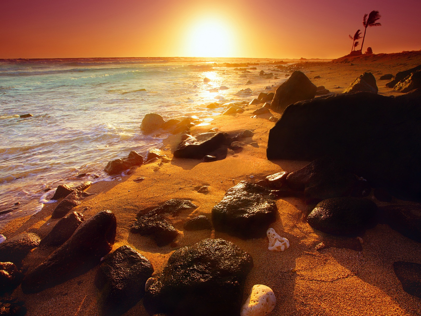 Windows 8 主題壁紙：海灘的日出日落美景 #1 - 1600x1200