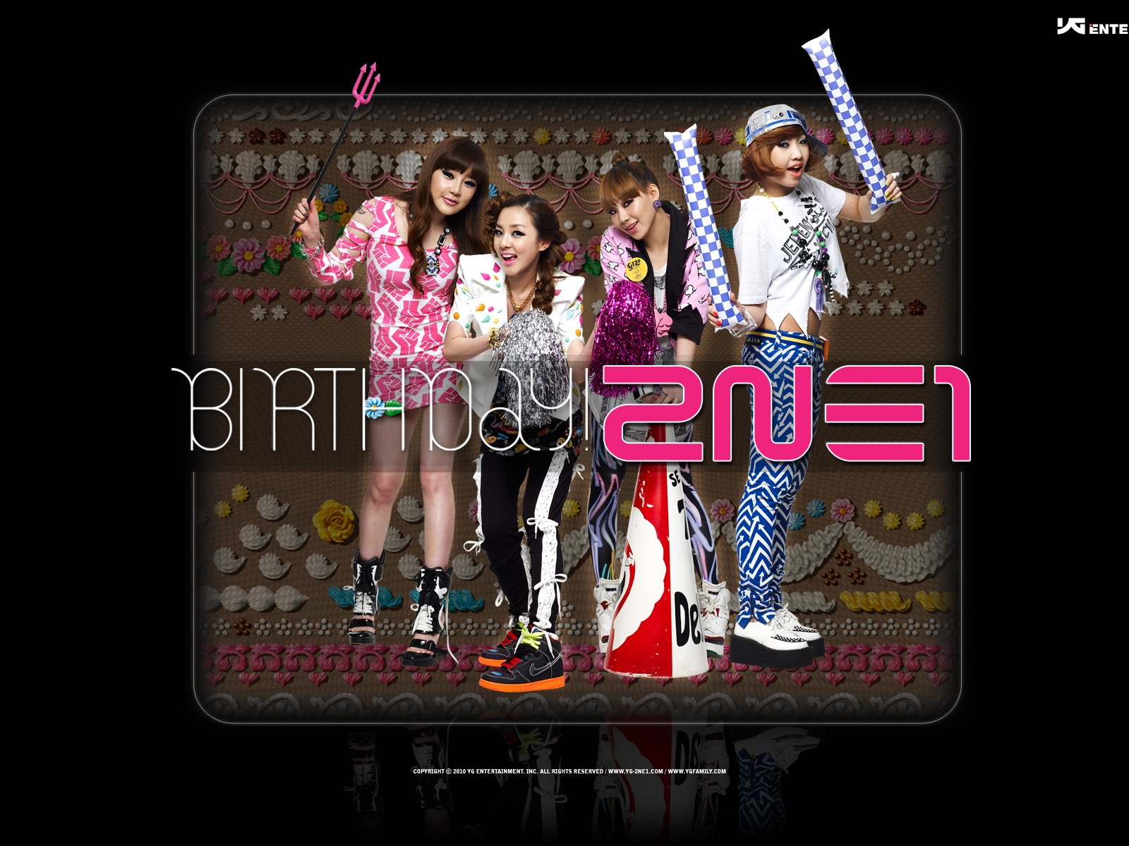 Korean music girls group 2NE1 HD wallpapers #18 - 1600x1200