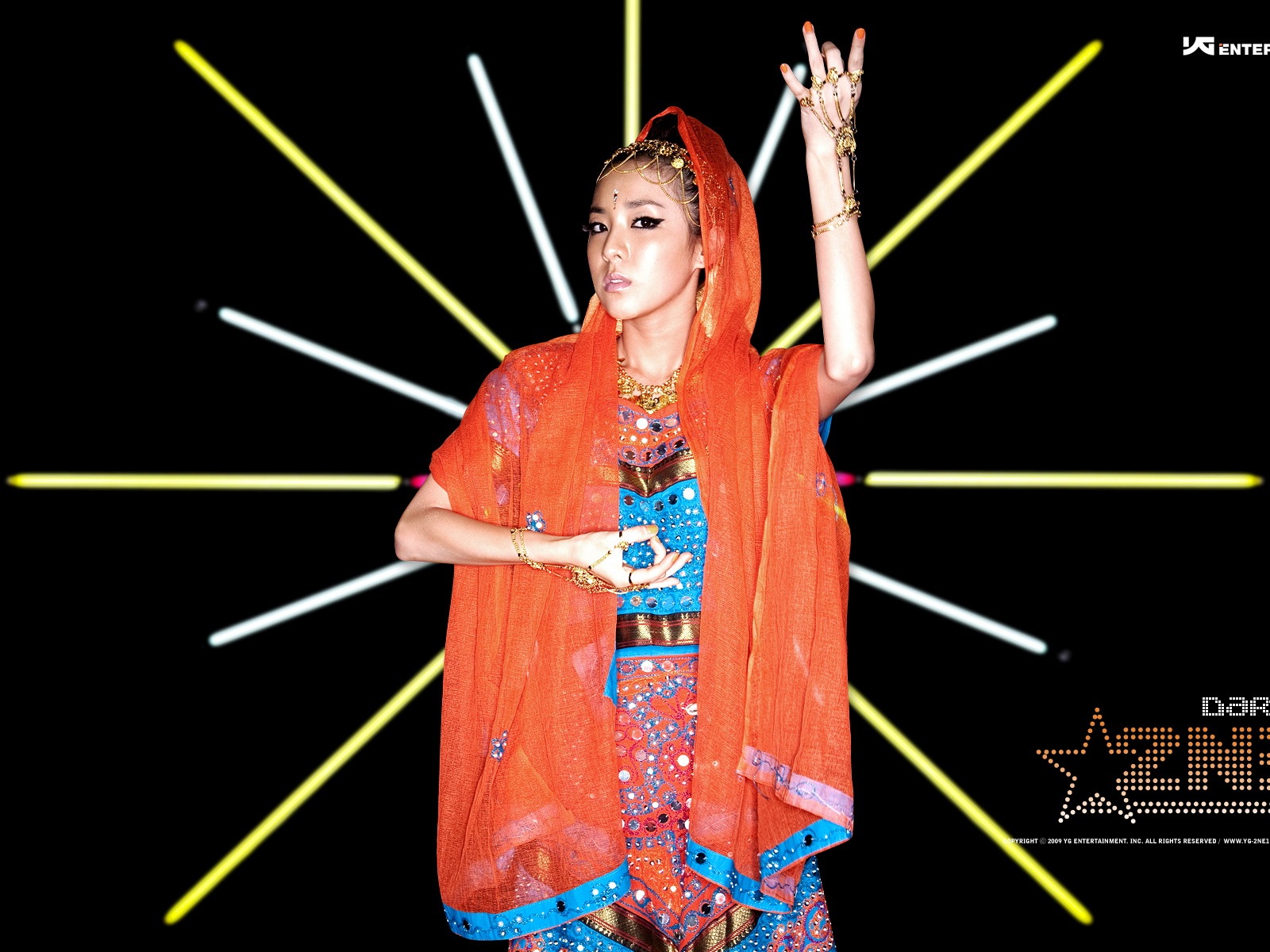 Korean music girls skupina 2NE1 HD tapety na plochu #20 - 1600x1200