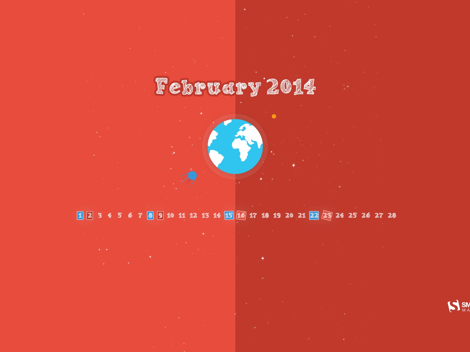 2014年2月 月曆壁紙(一) #15 - 1600x1200