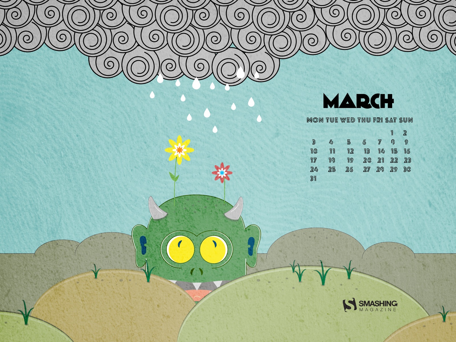 Mars 2014 calendriers fond d'écran (1) #17 - 1600x1200