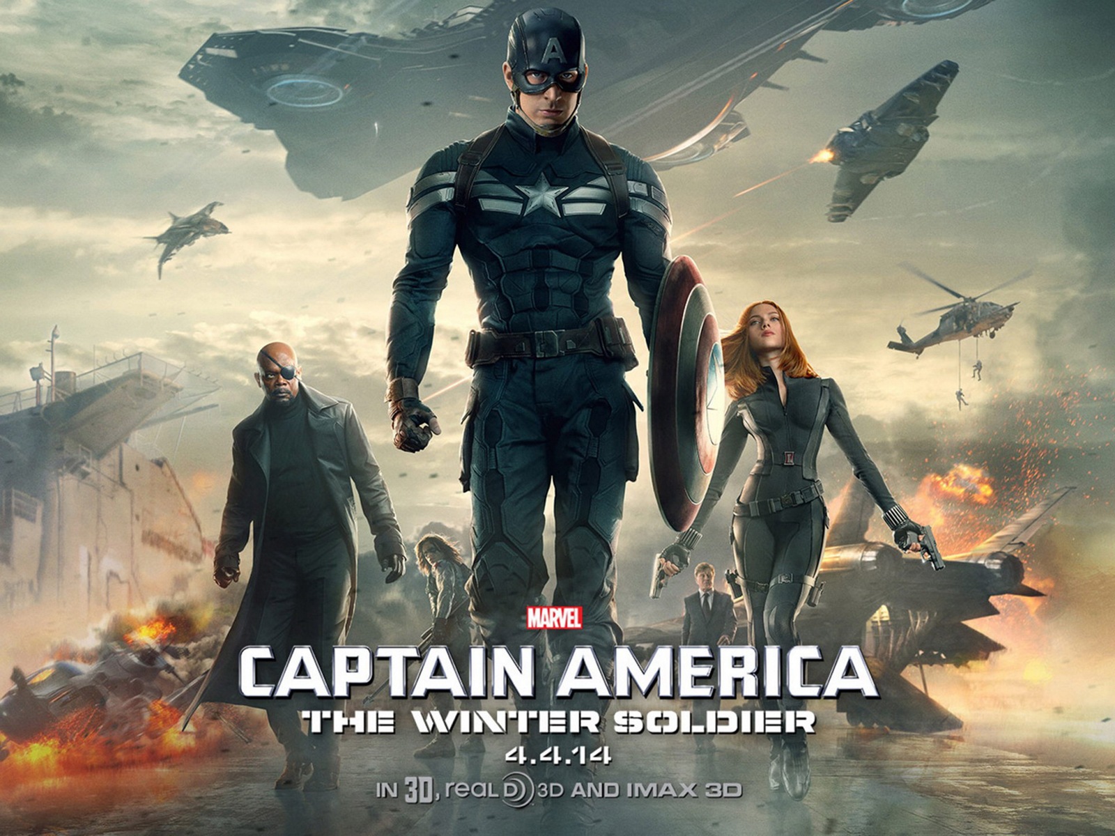 Captain America: The Winter Soldier HD tapety na plochu #1 - 1600x1200