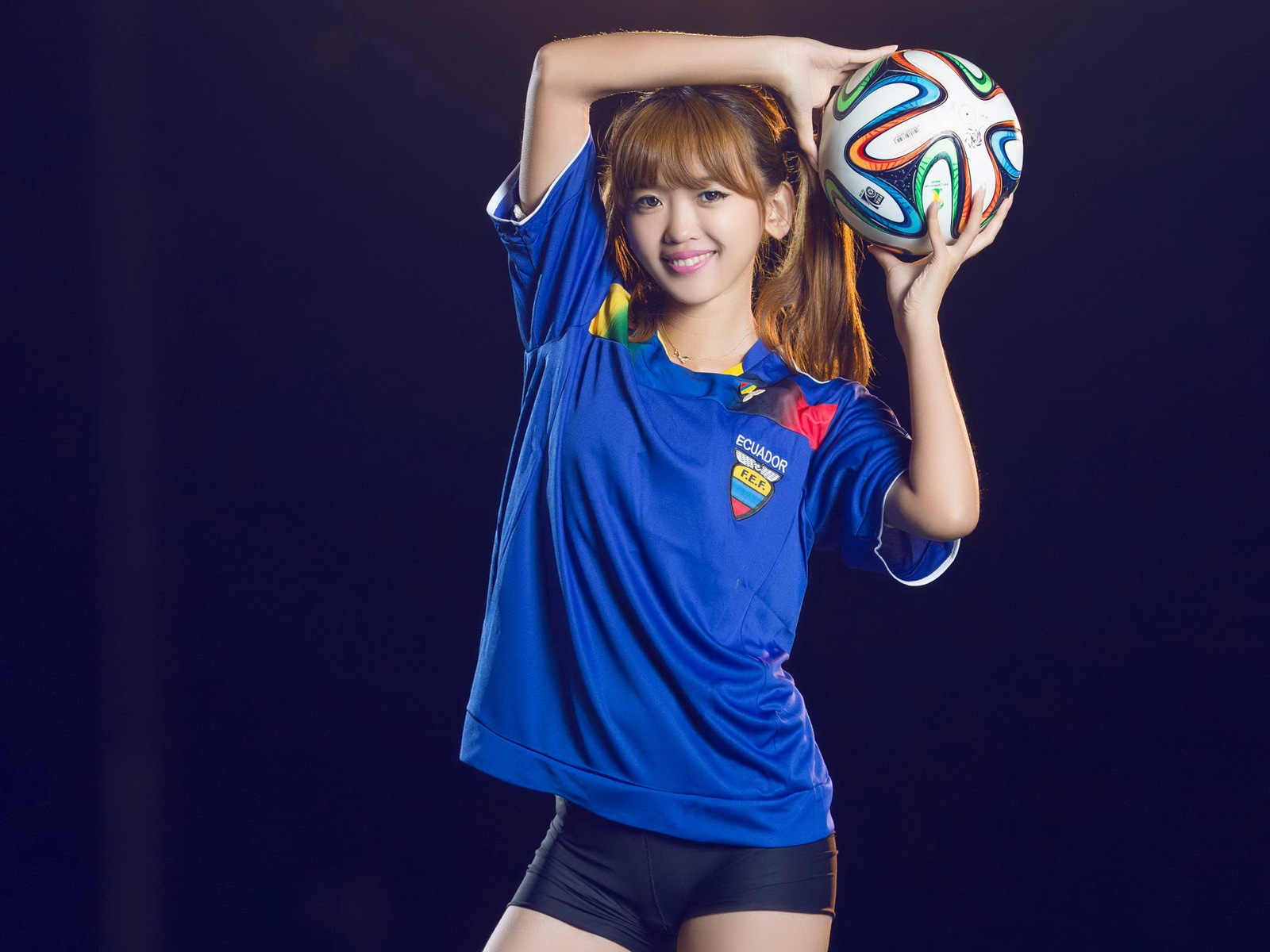 32 World Cup jerseys, football baby beautiful girls HD wallpapers #3 - 1600x1200