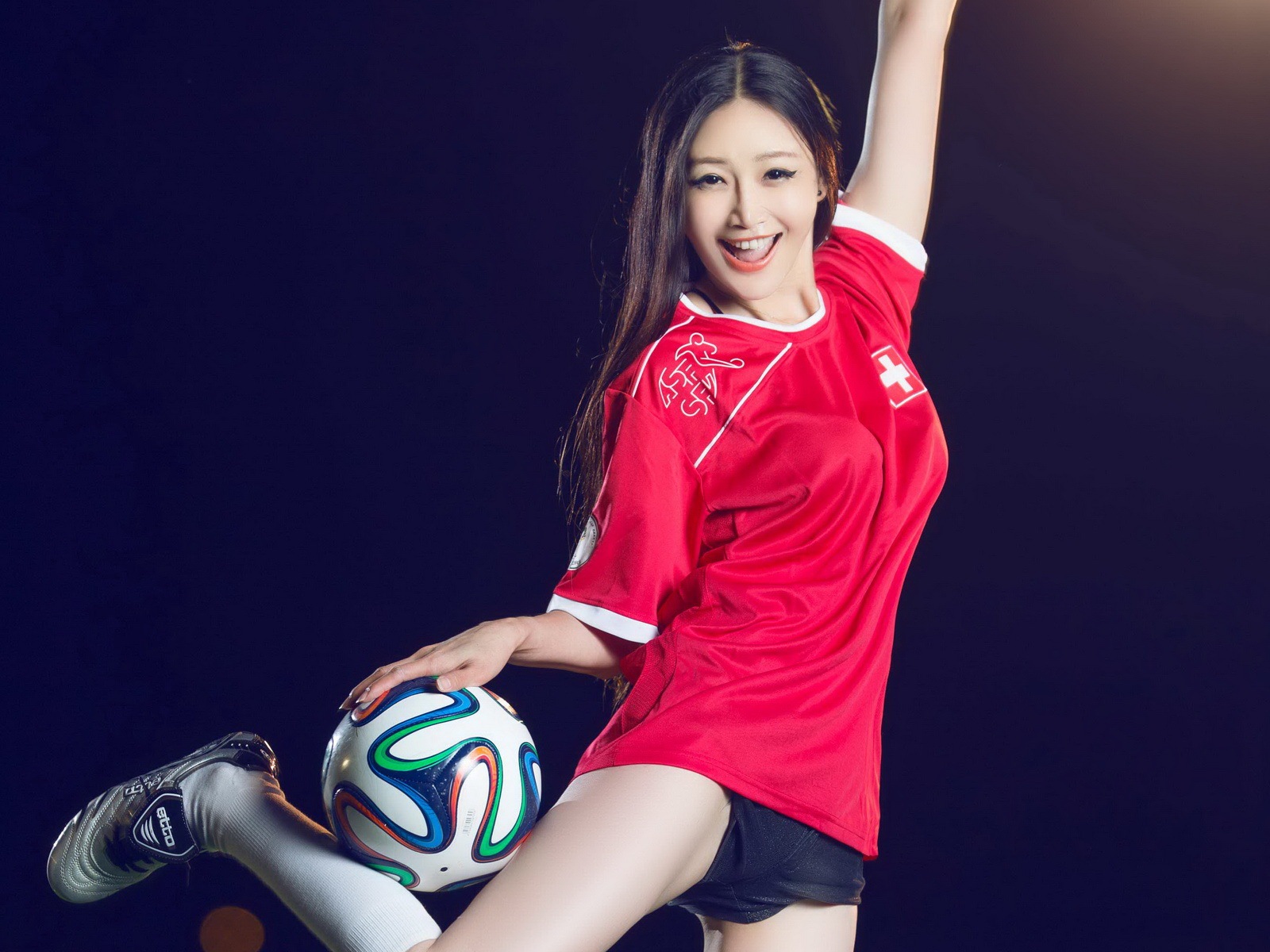 32 World Cup jerseys, football baby beautiful girls HD wallpapers #18 - 1600x1200
