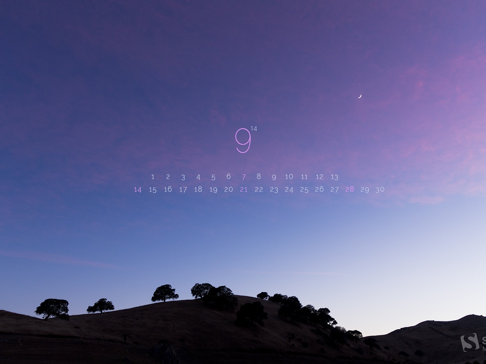 September 2014 Calendar wallpaper (2) #10 - 1600x1200