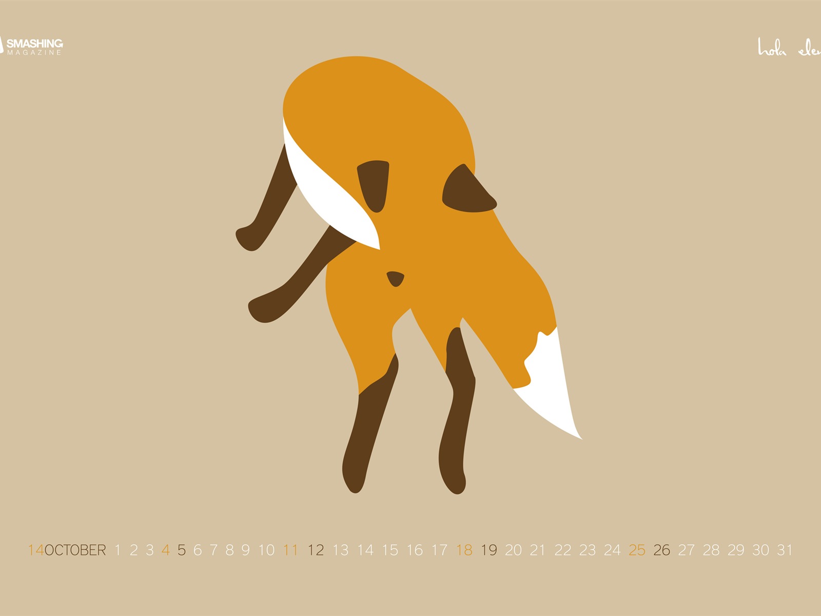 October 2014 Calendar wallpaper (1) #18 - 1600x1200