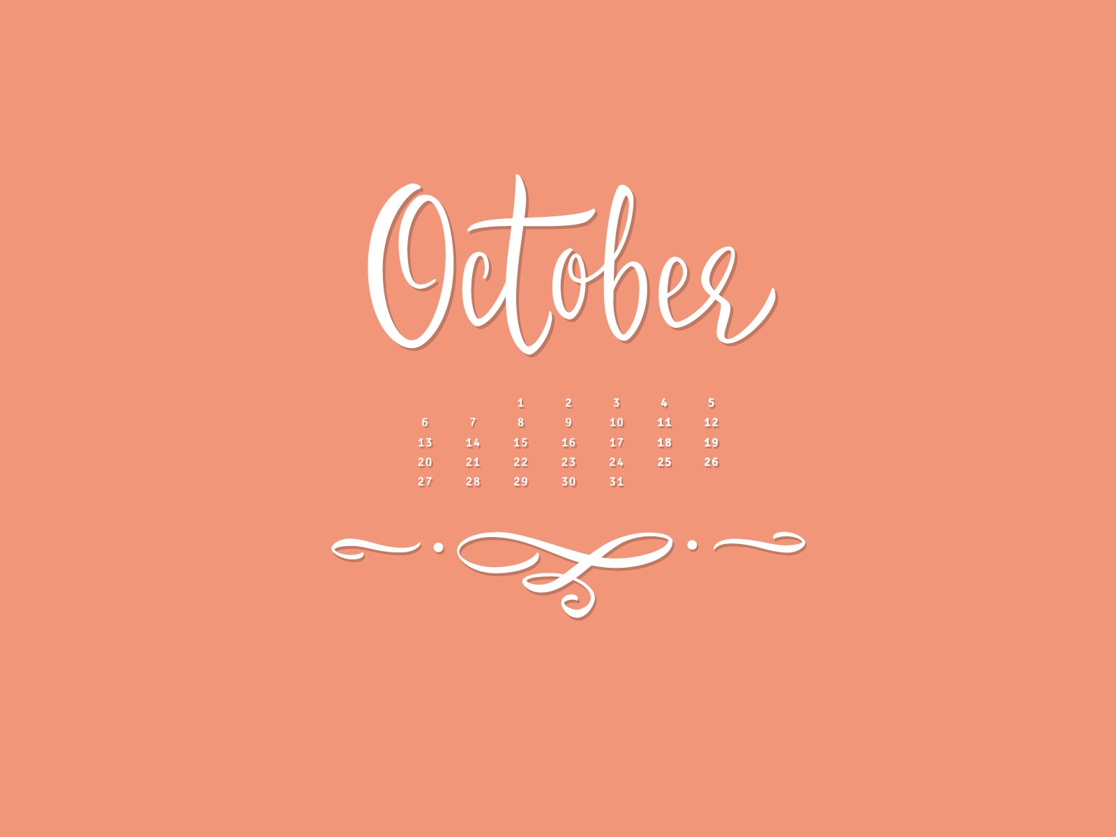 October 2014 Calendar wallpaper (2) #11 - 1600x1200