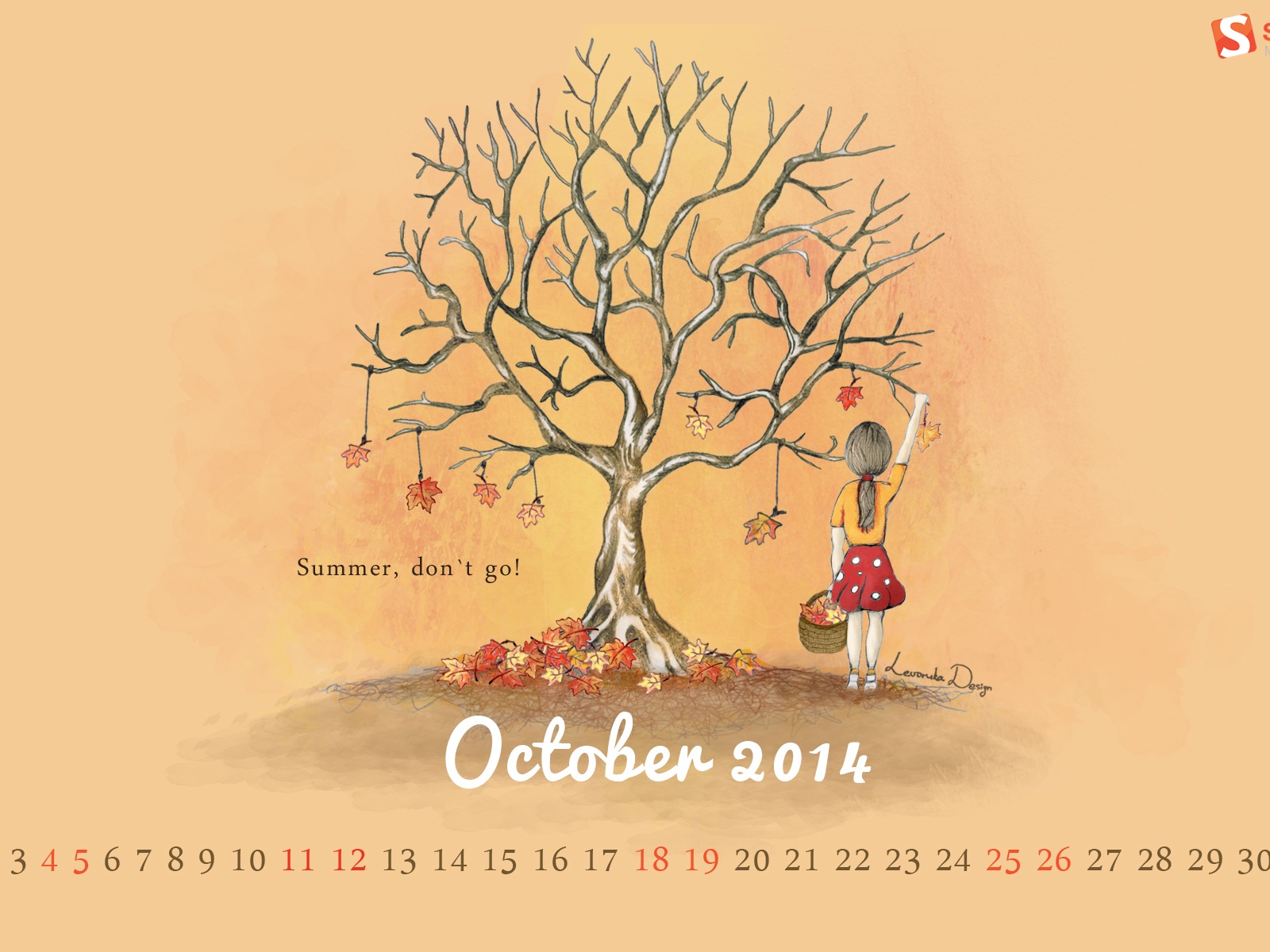 2014年10月 月曆壁紙(二) #16 - 1600x1200