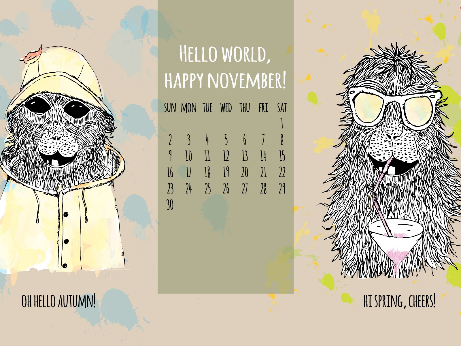 November 2014 Calendar wallpaper(2) #9 - 1600x1200