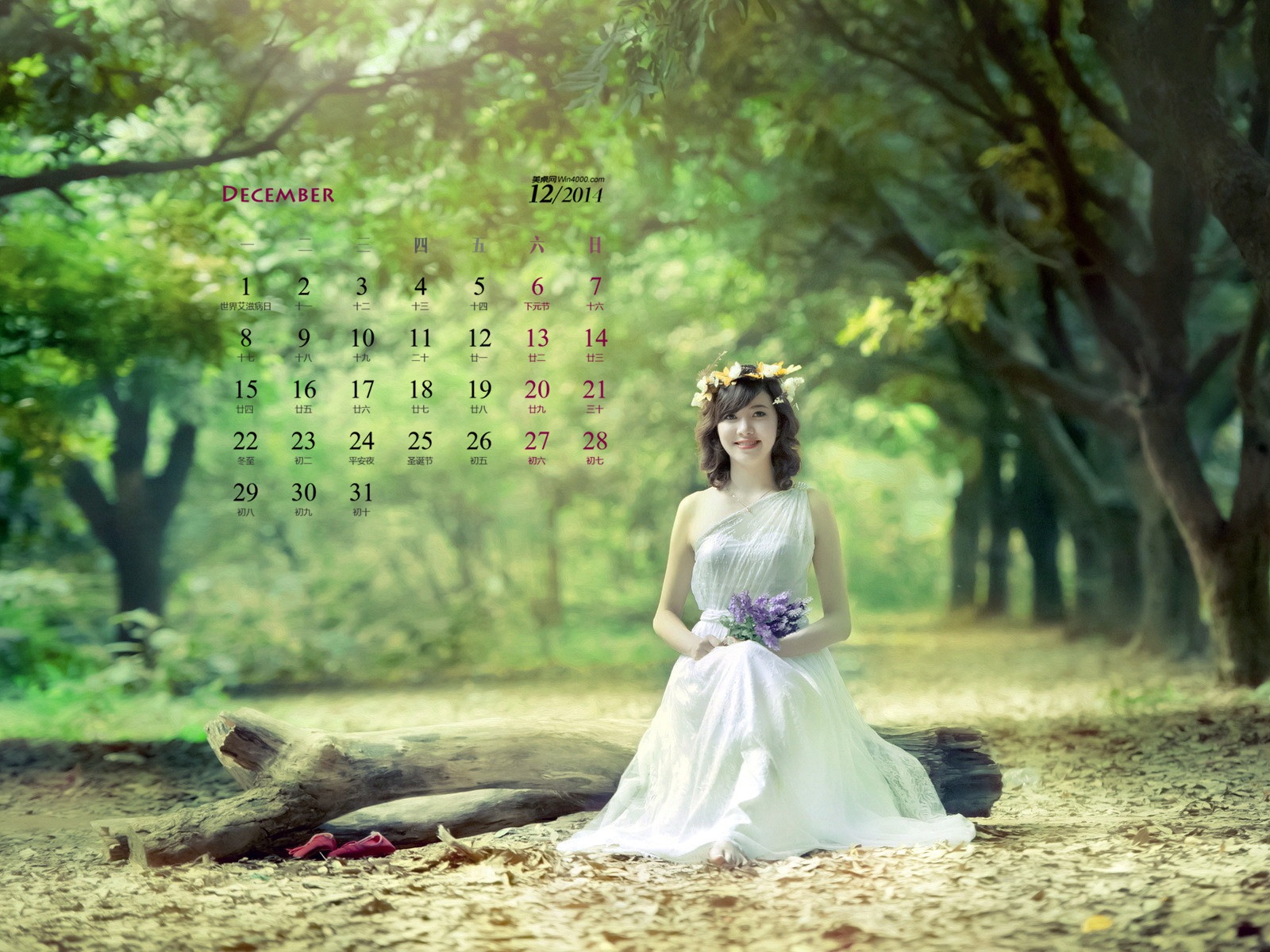 December 2014 Calendar wallpaper (1) #5 - 1600x1200