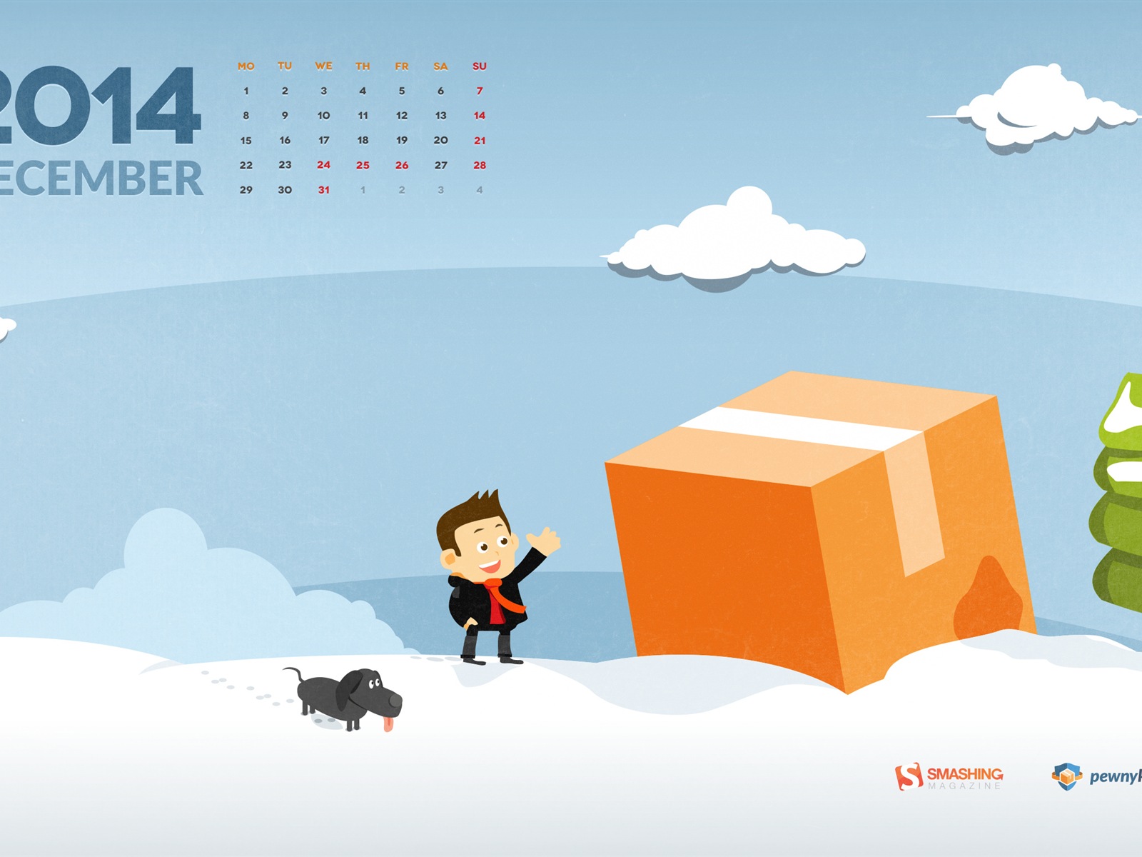 December 2014 Calendar wallpaper (2) #2 - 1600x1200