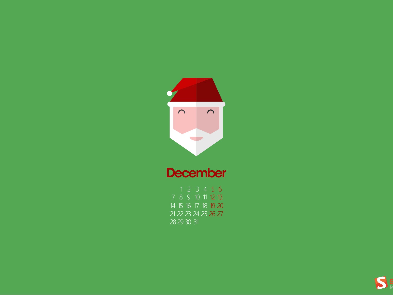 December 2014 Calendar wallpaper (2) #6 - 1600x1200