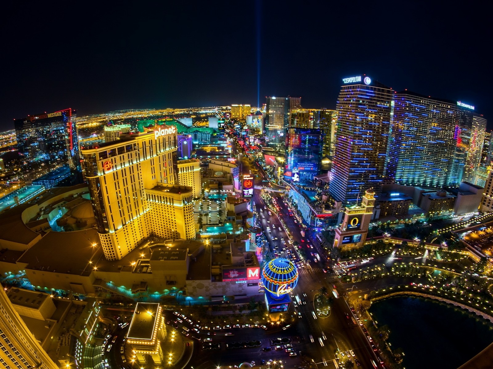 Hermosa noche en fondos de pantalla de alta definición de Las Vegas #13 - 1600x1200