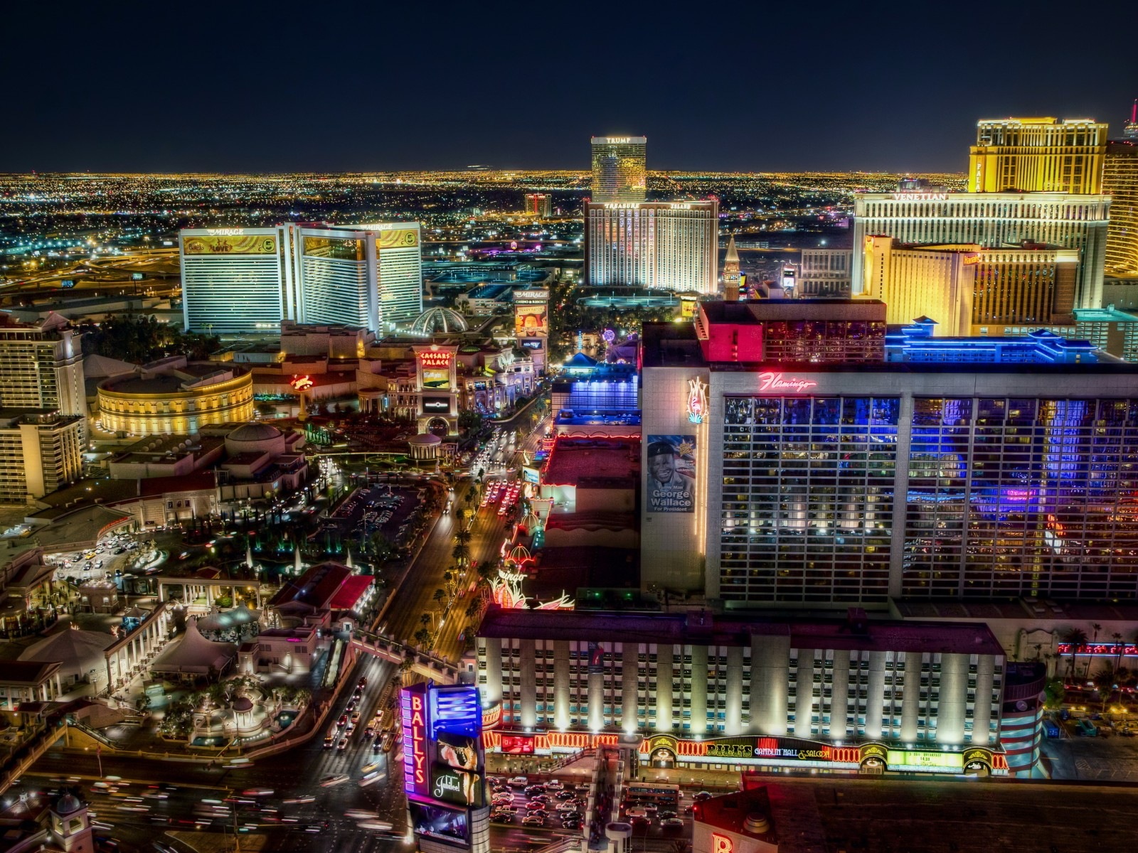 Hermosa noche en fondos de pantalla de alta definición de Las Vegas #17 - 1600x1200