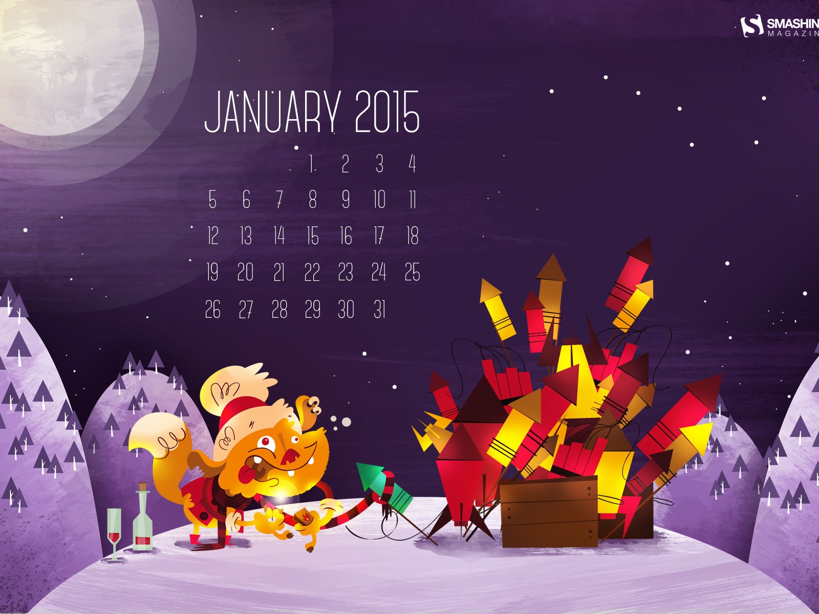 Janvier 2015 calendar fond d'écran (2) #7 - 1600x1200