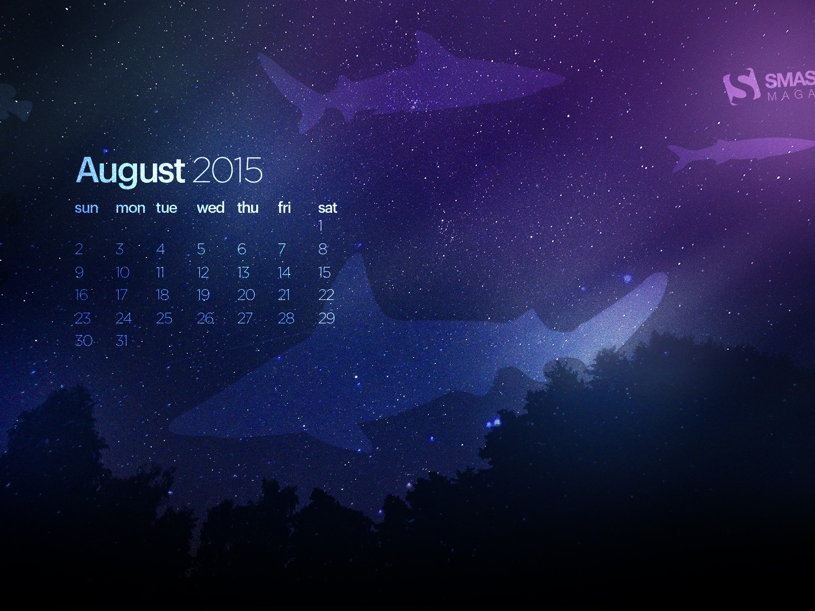 2015年8月 月曆壁紙(二) #19 - 1600x1200