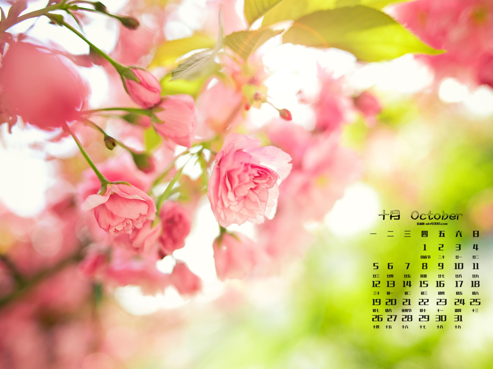 2015年10月 月曆壁紙(一) #9 - 1600x1200