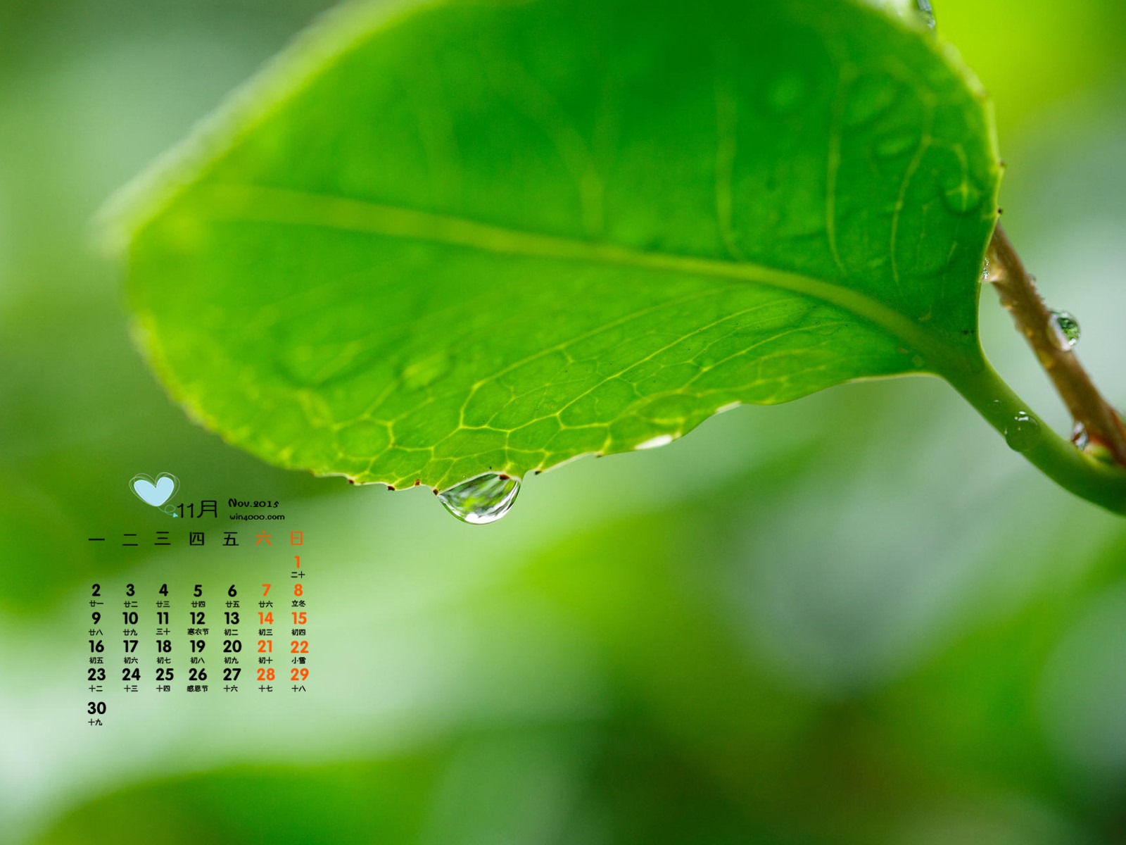 November 2015 Calendar wallpaper (1) #11 - 1600x1200