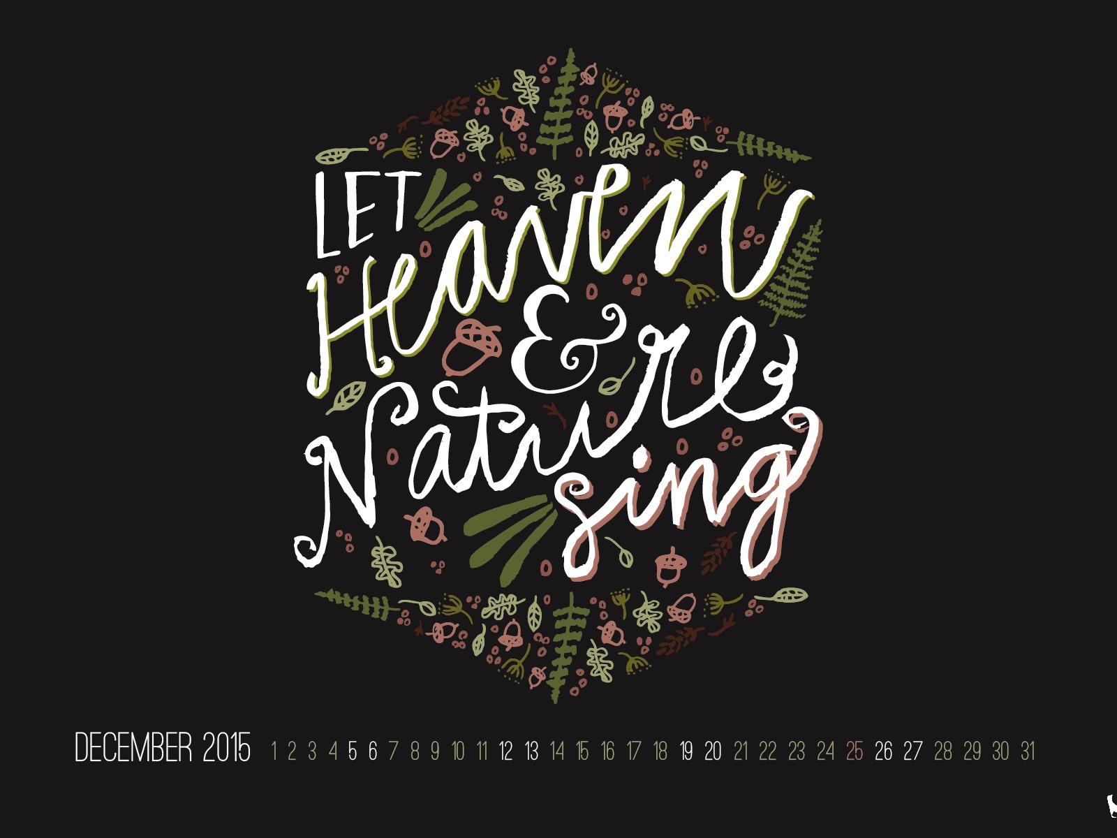 2015年12月 月曆壁紙(二) #6 - 1600x1200