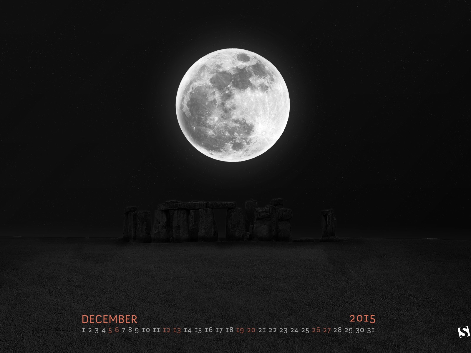 2015年12月 月曆壁紙(二) #19 - 1600x1200