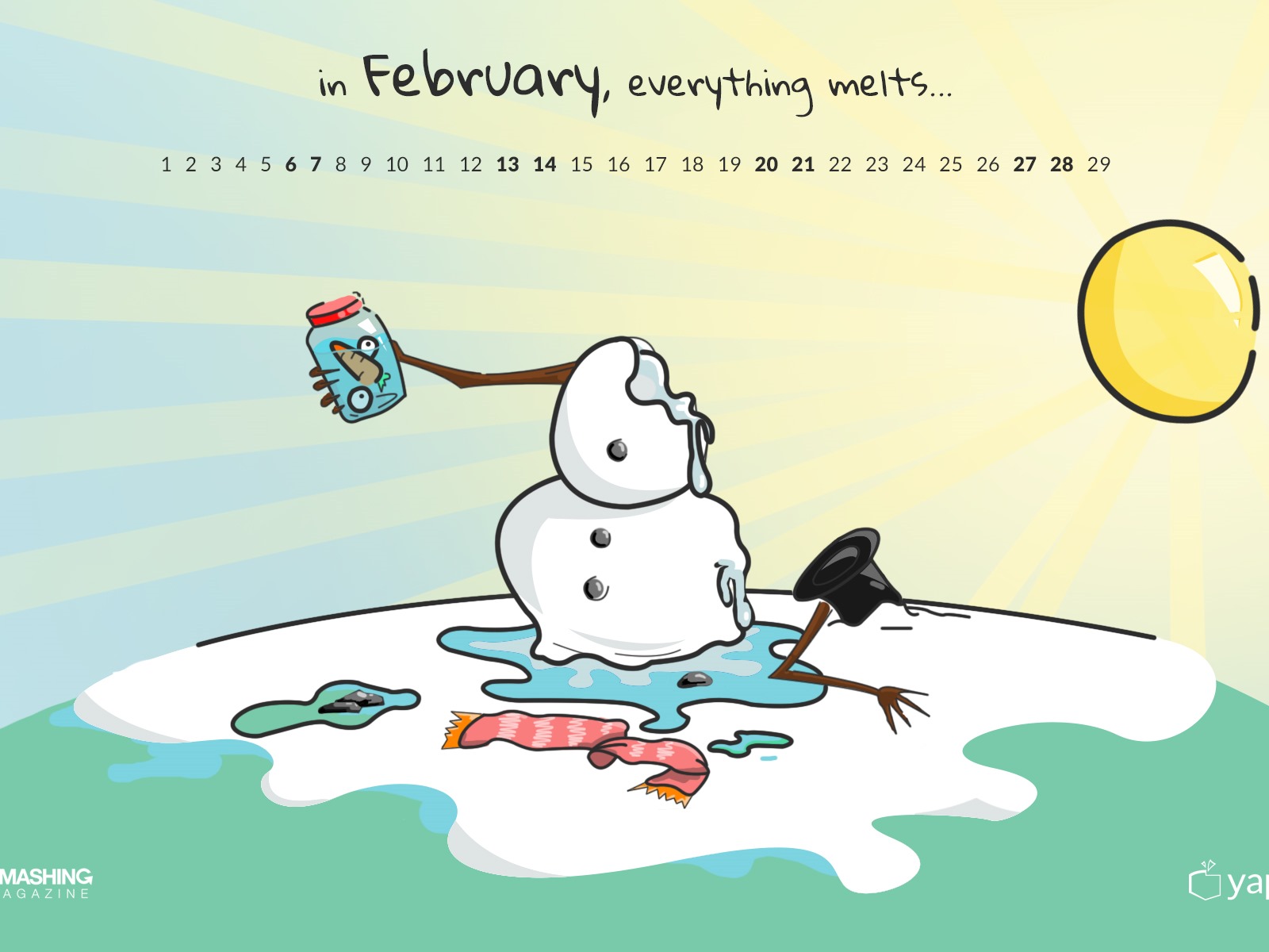 February 2016 Calendar wallpaper (1) #16 - 1600x1200