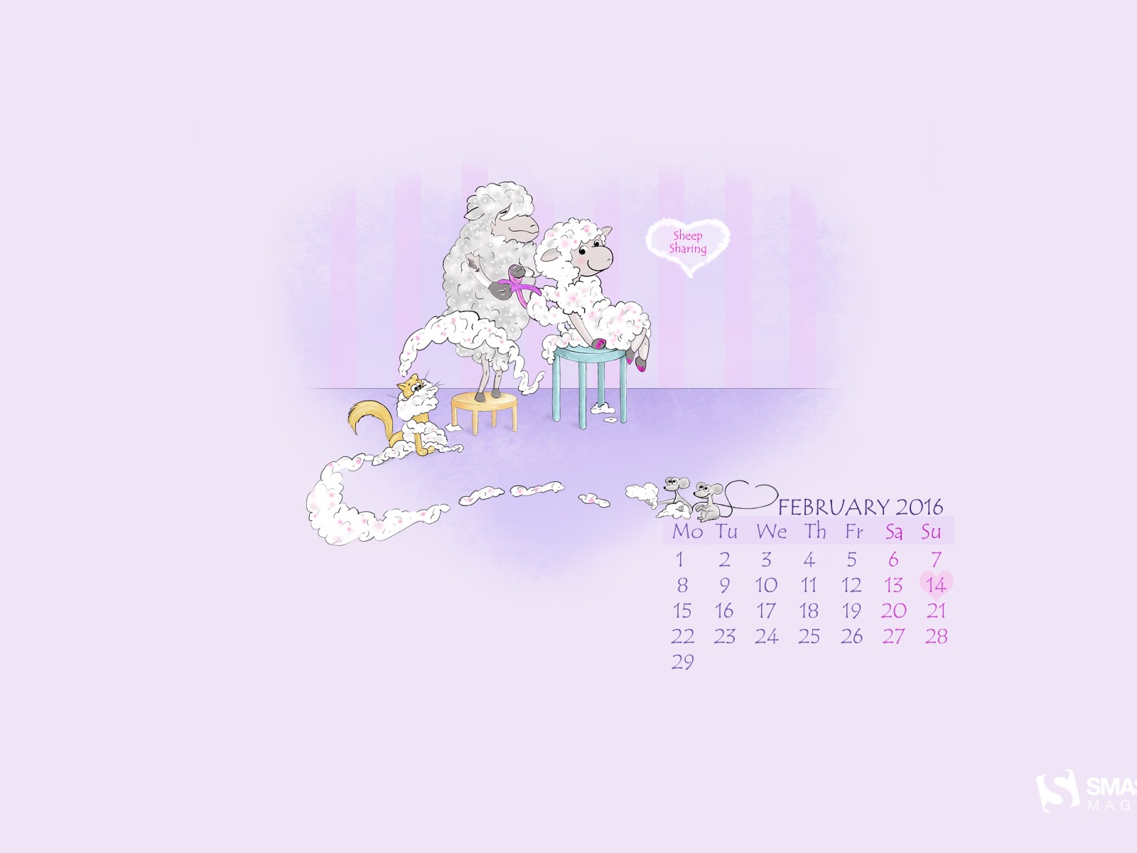 February 2016 Calendar wallpaper (2) #14 - 1600x1200
