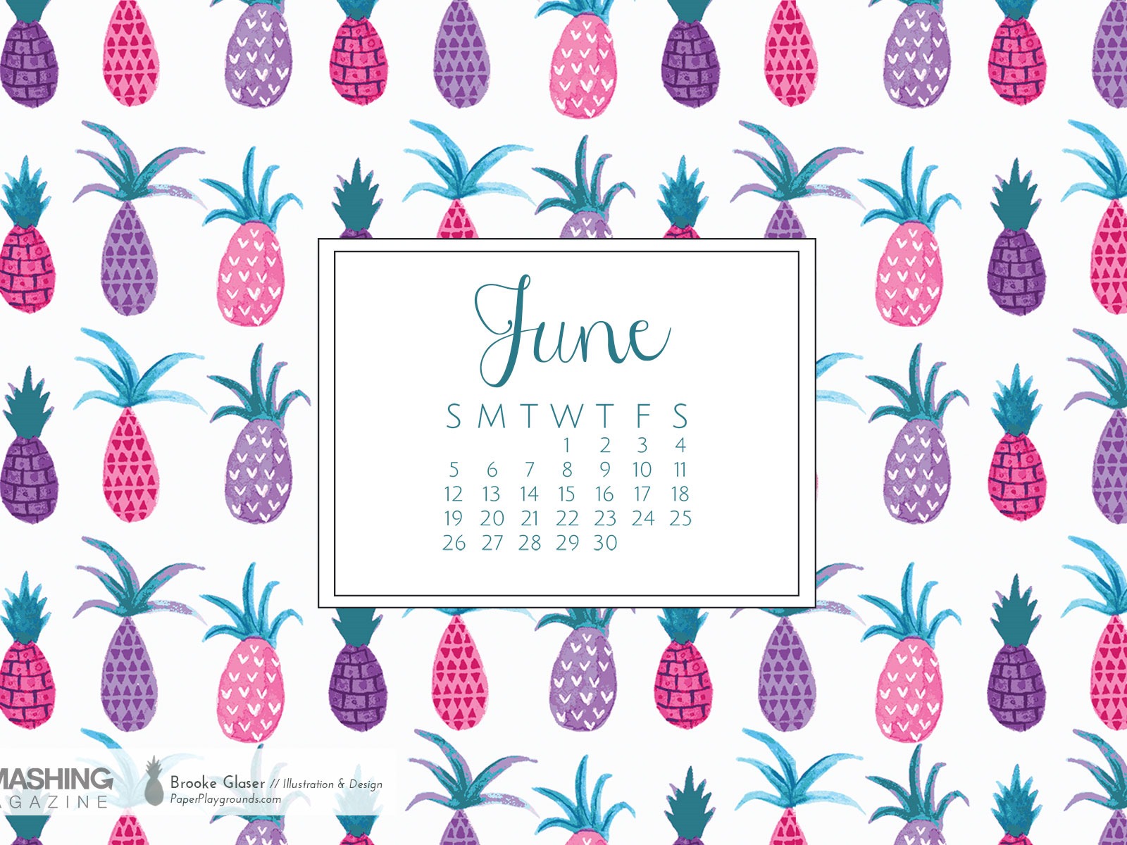 Juni 2016 Kalender Wallpaper (2) #15 - 1600x1200