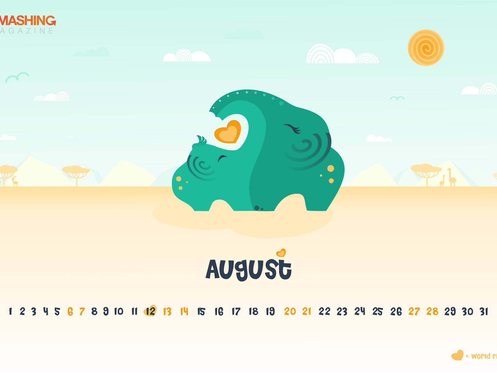 August 2016 Kalender Wallpaper (2) #10 - 1600x1200