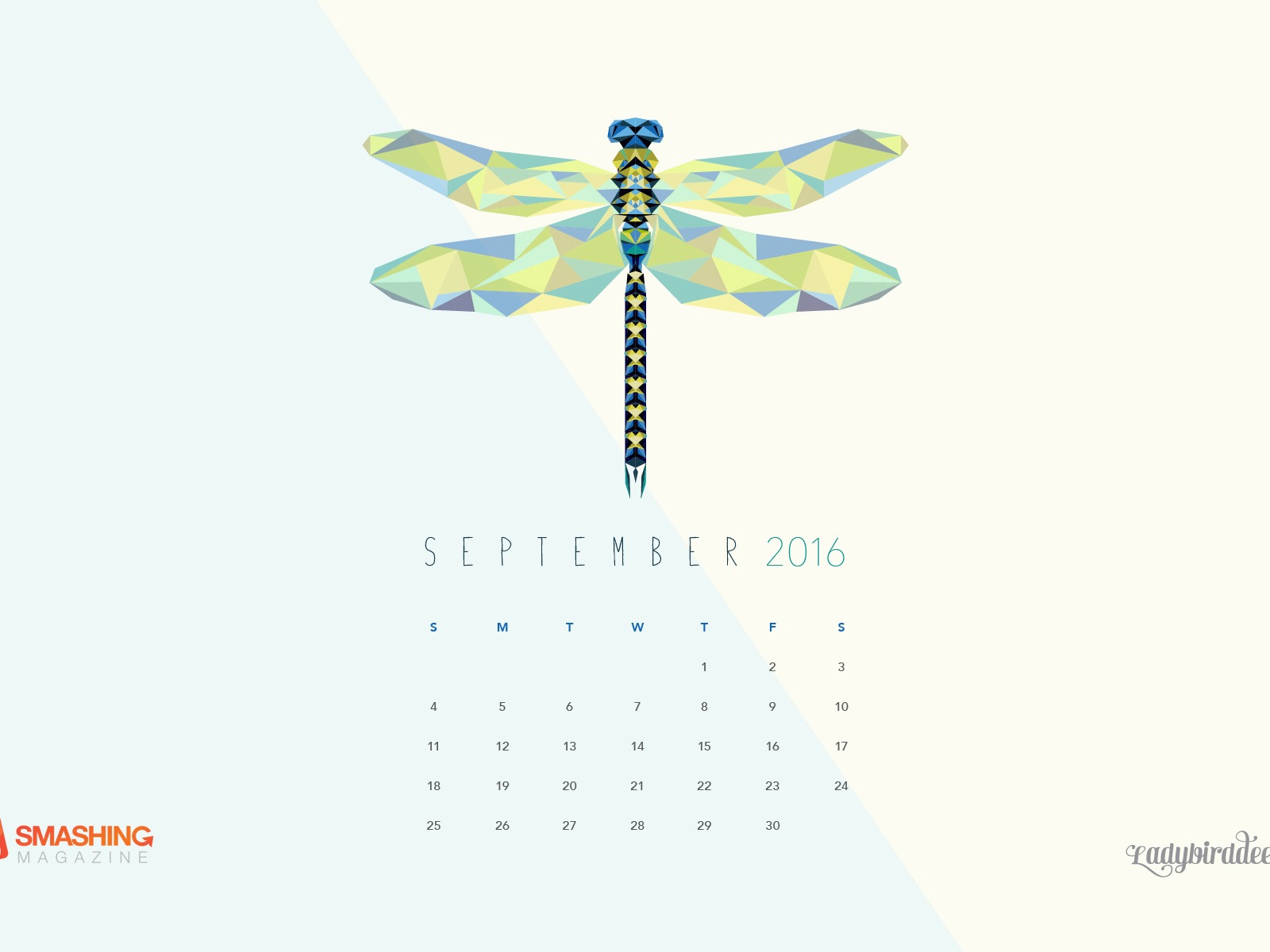 September 2016 Kalender Wallpaper (2) #14 - 1600x1200