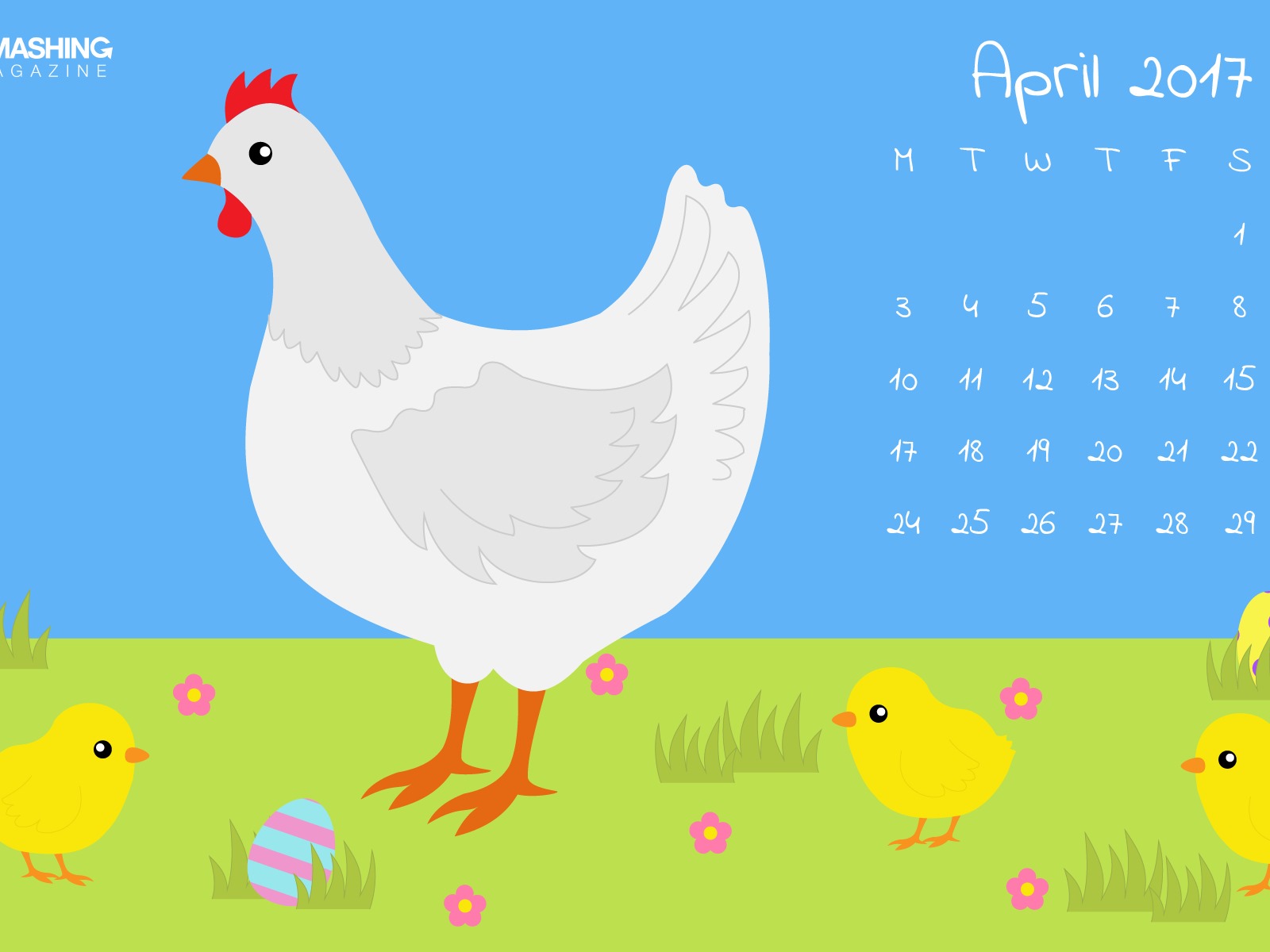 April 2017 calendar wallpaper (2) #1 - 1600x1200