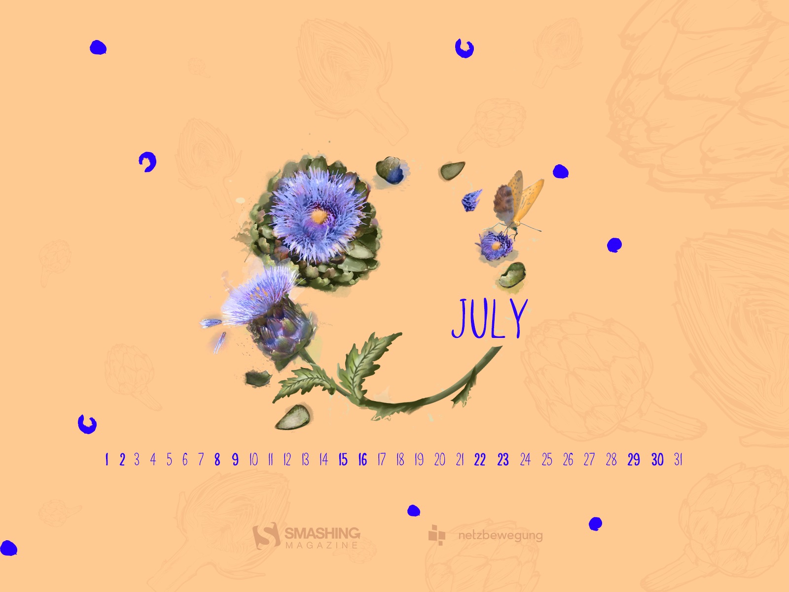 July 2017 calendar wallpaper #23 - 1600x1200