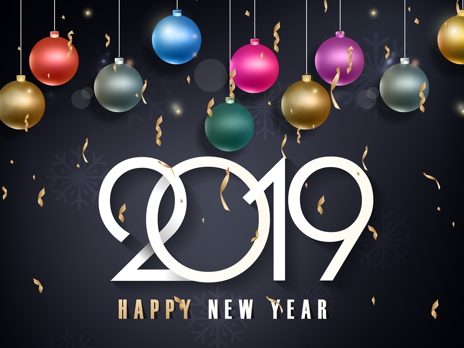 Happy New Year 2019 HD wallpapers #9 - 1600x1200