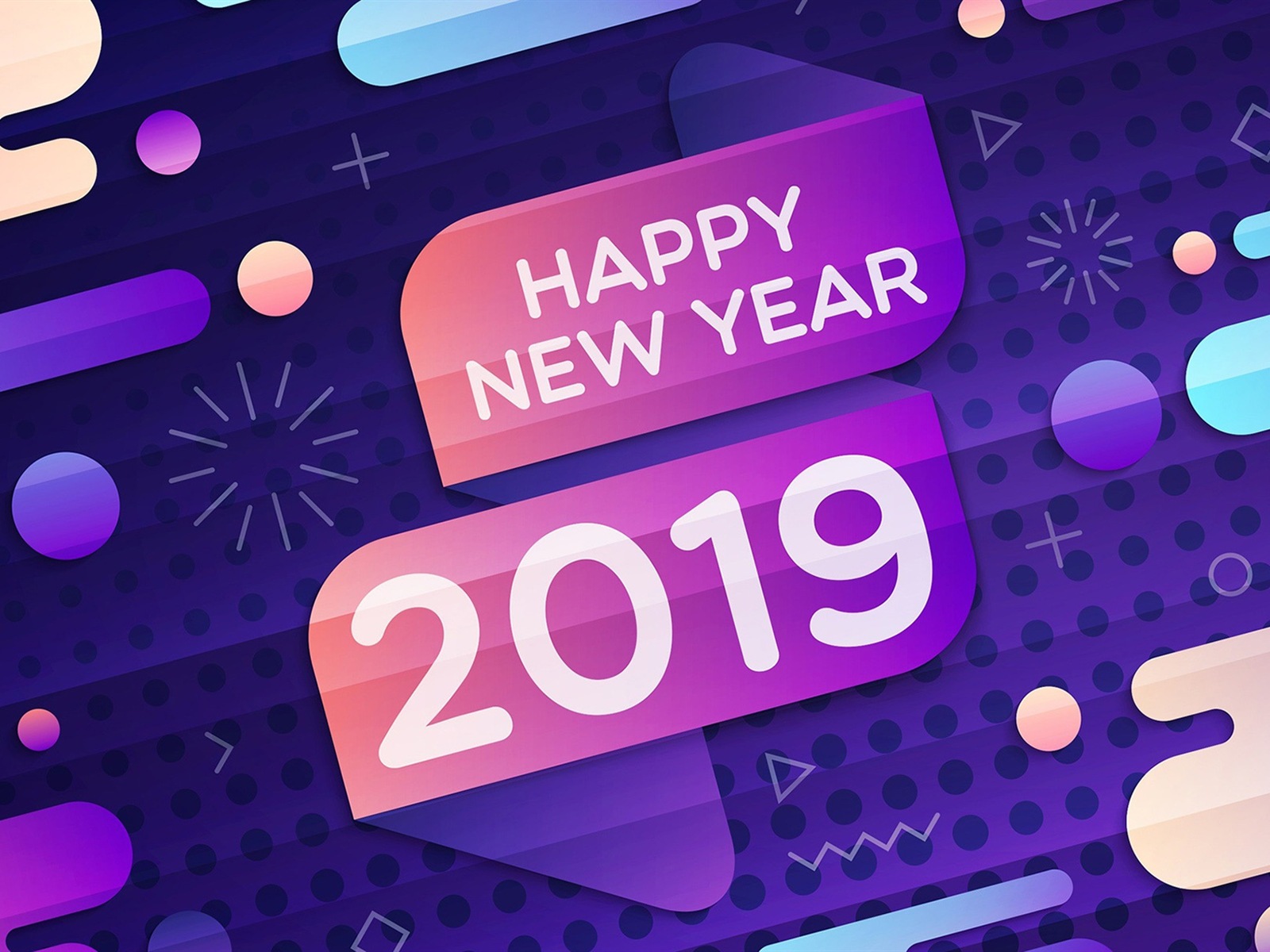 Happy New Year 2019 HD wallpapers #10 - 1600x1200