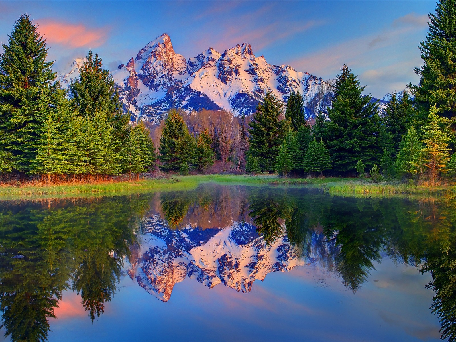 USA-großartige Teton Nationalparknatur-Landschaftstapeten HD #1 - 1600x1200