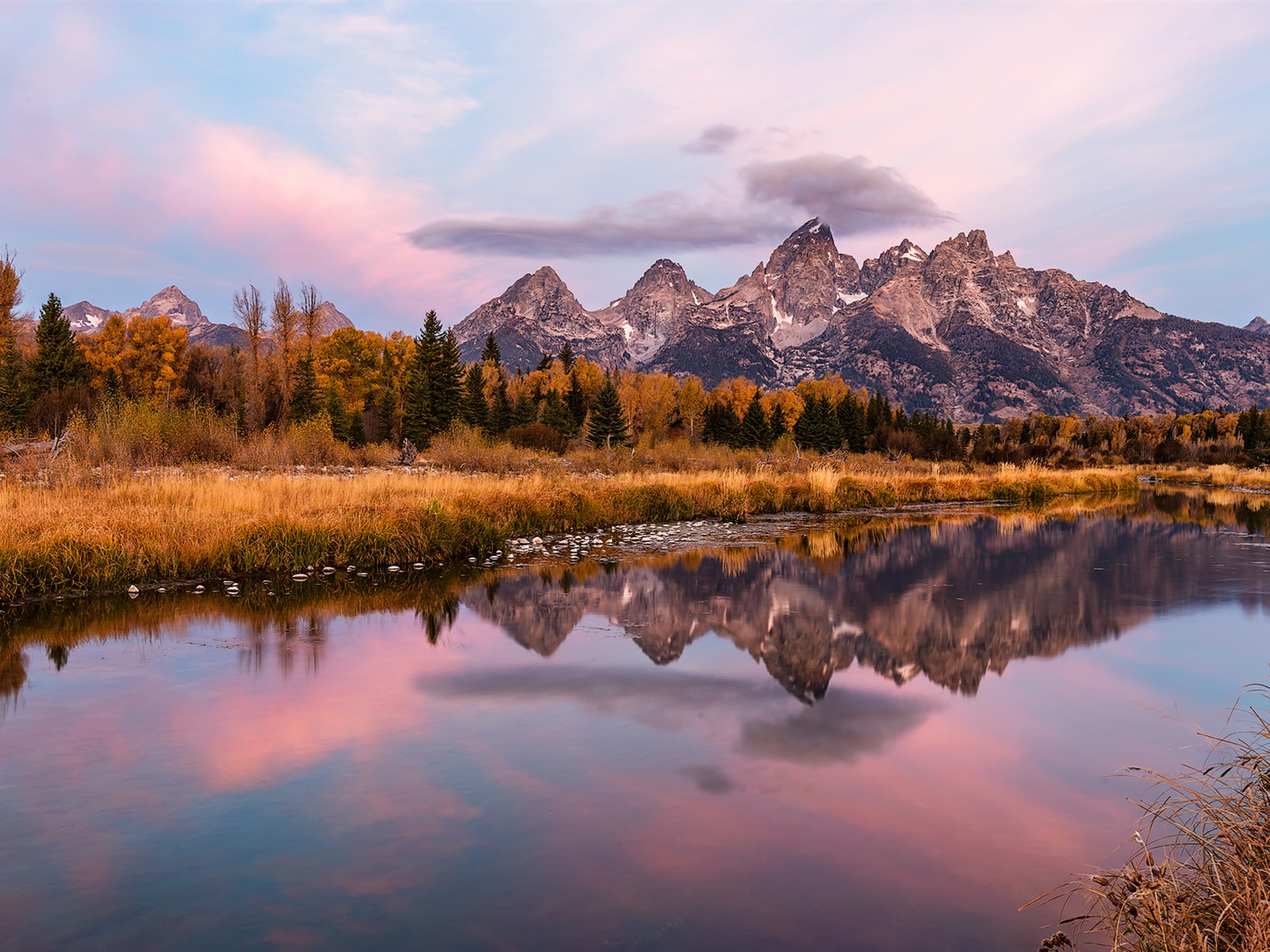 USA-großartige Teton Nationalparknatur-Landschaftstapeten HD #3 - 1600x1200